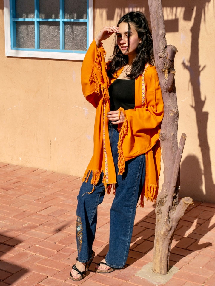 Orange Lenin cardigan
