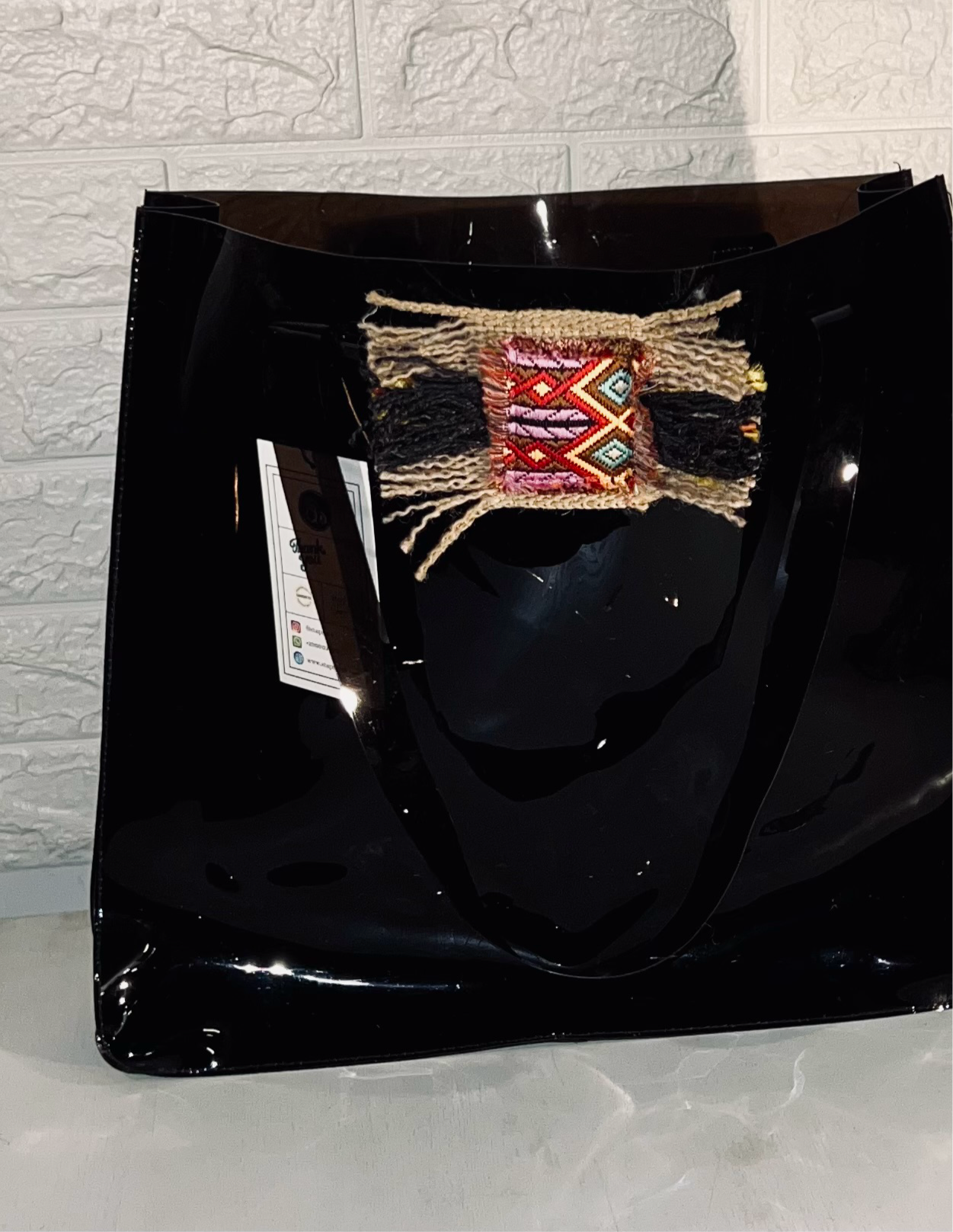 Black Design 1 transparent Bag 40*45*10