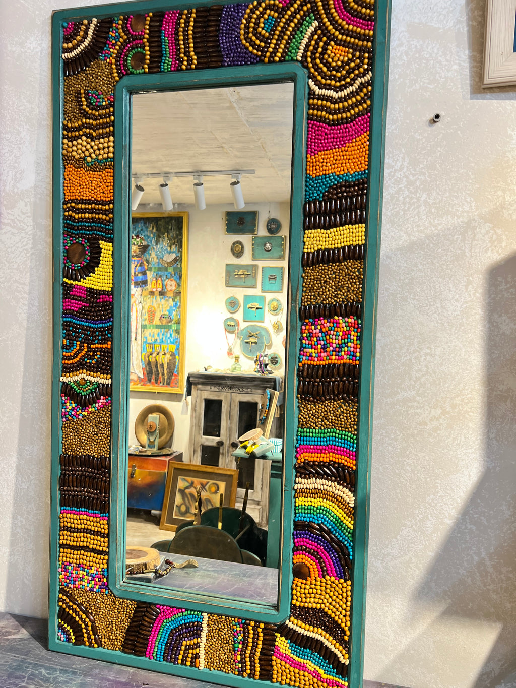 Teal mosaic mirror - Large Design 2
