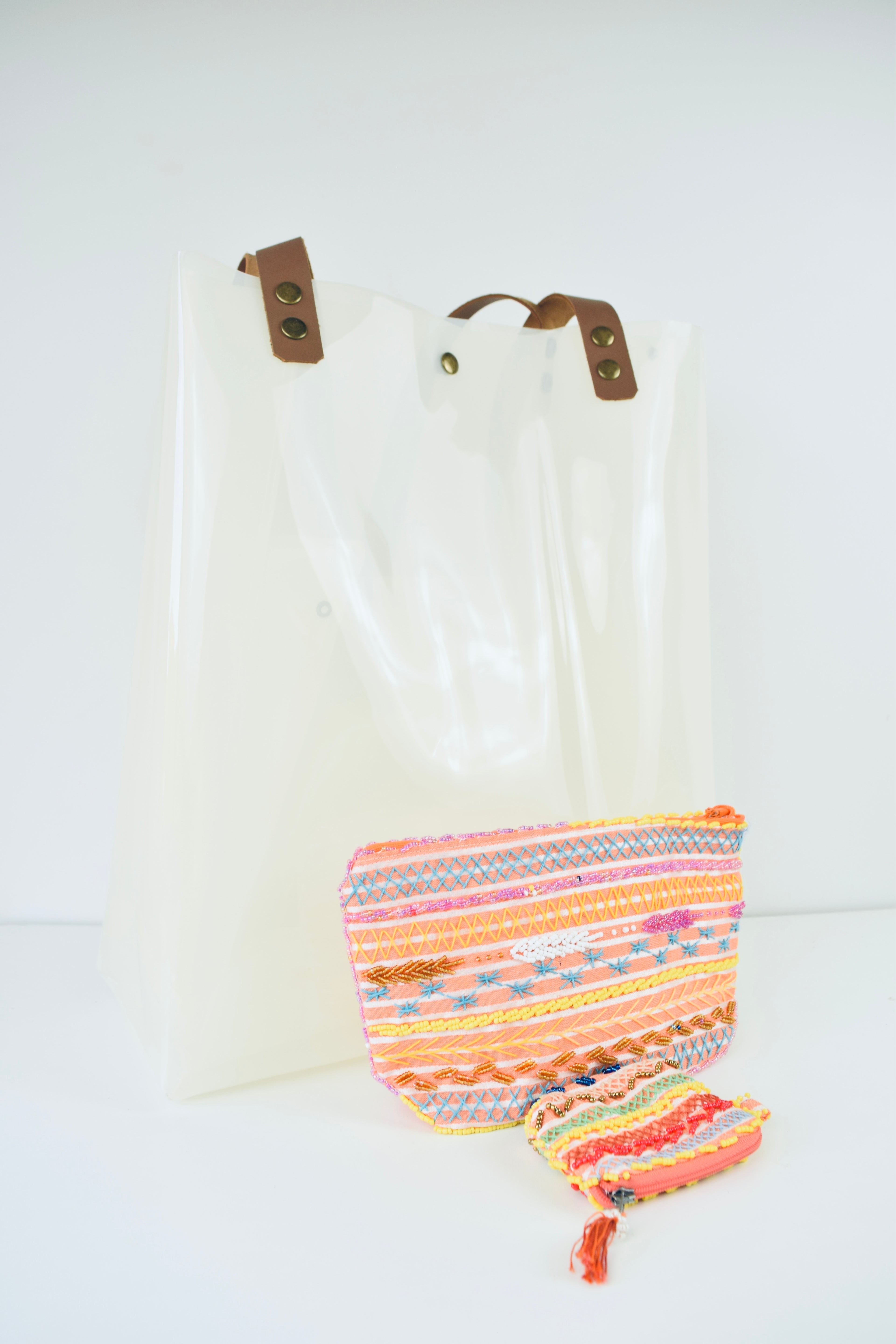 White Plain Transparent Bag