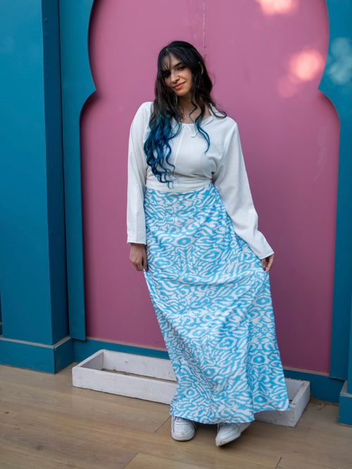 Baby Blue Satin Dress One Size