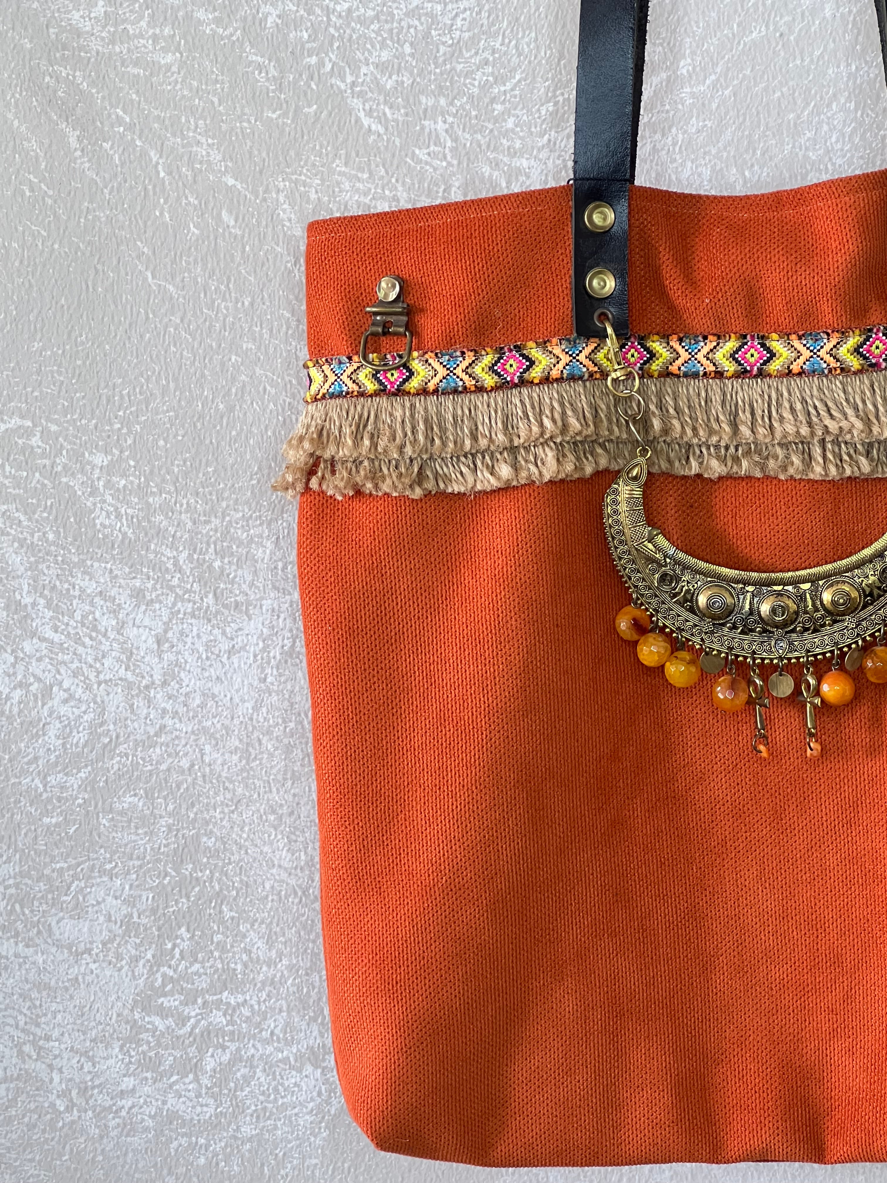 Orange Accessories Handbag