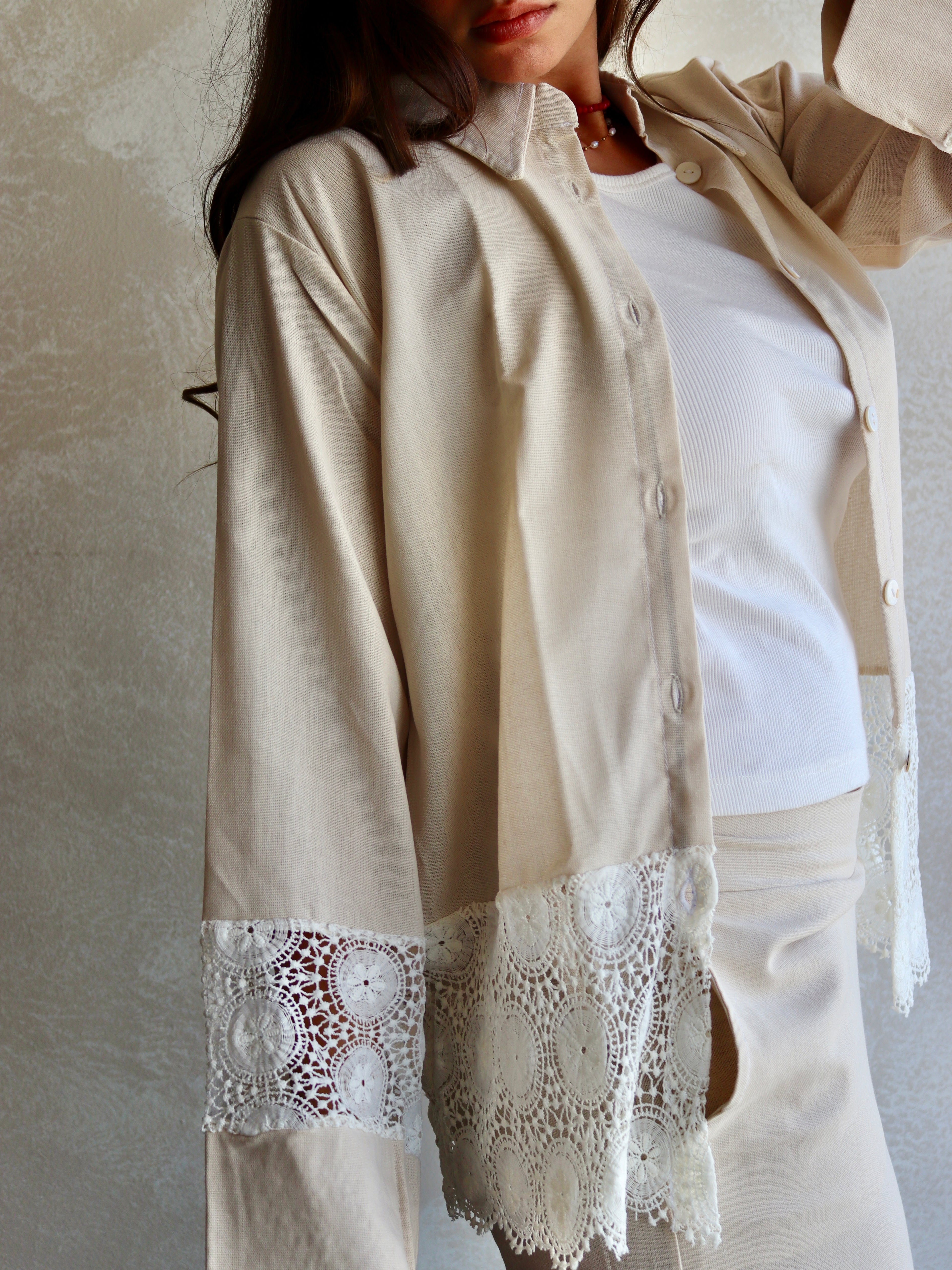 Boho linen shirt