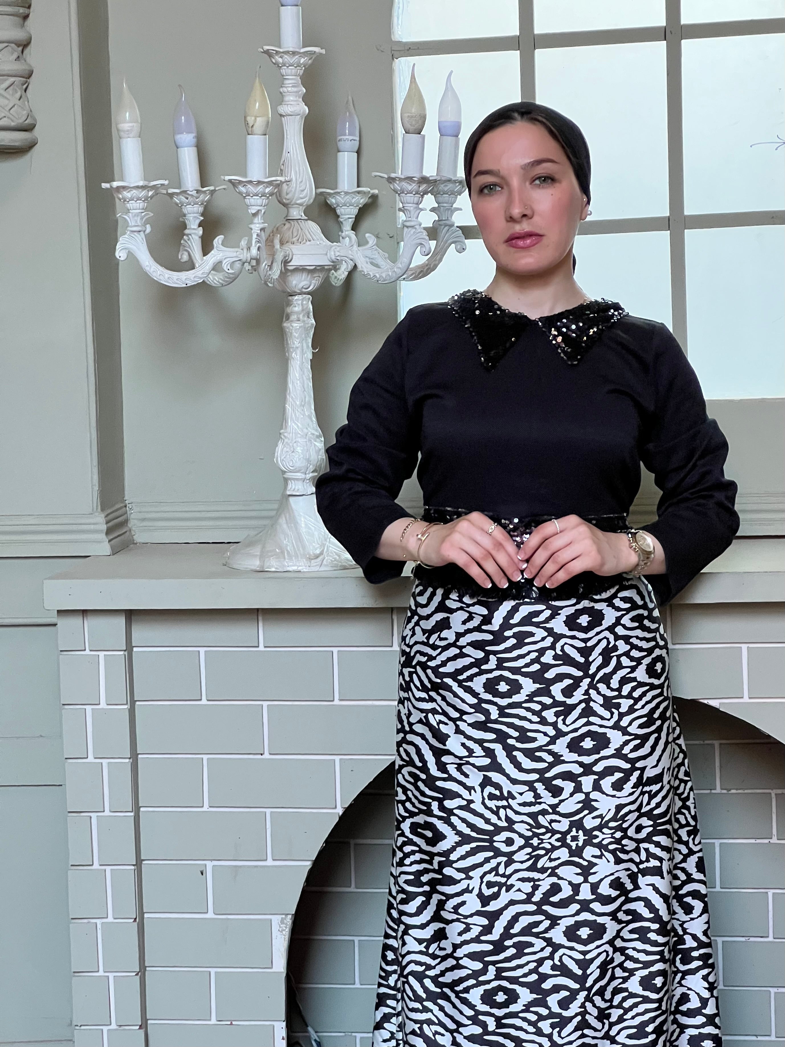 Black Satin Dress One Size