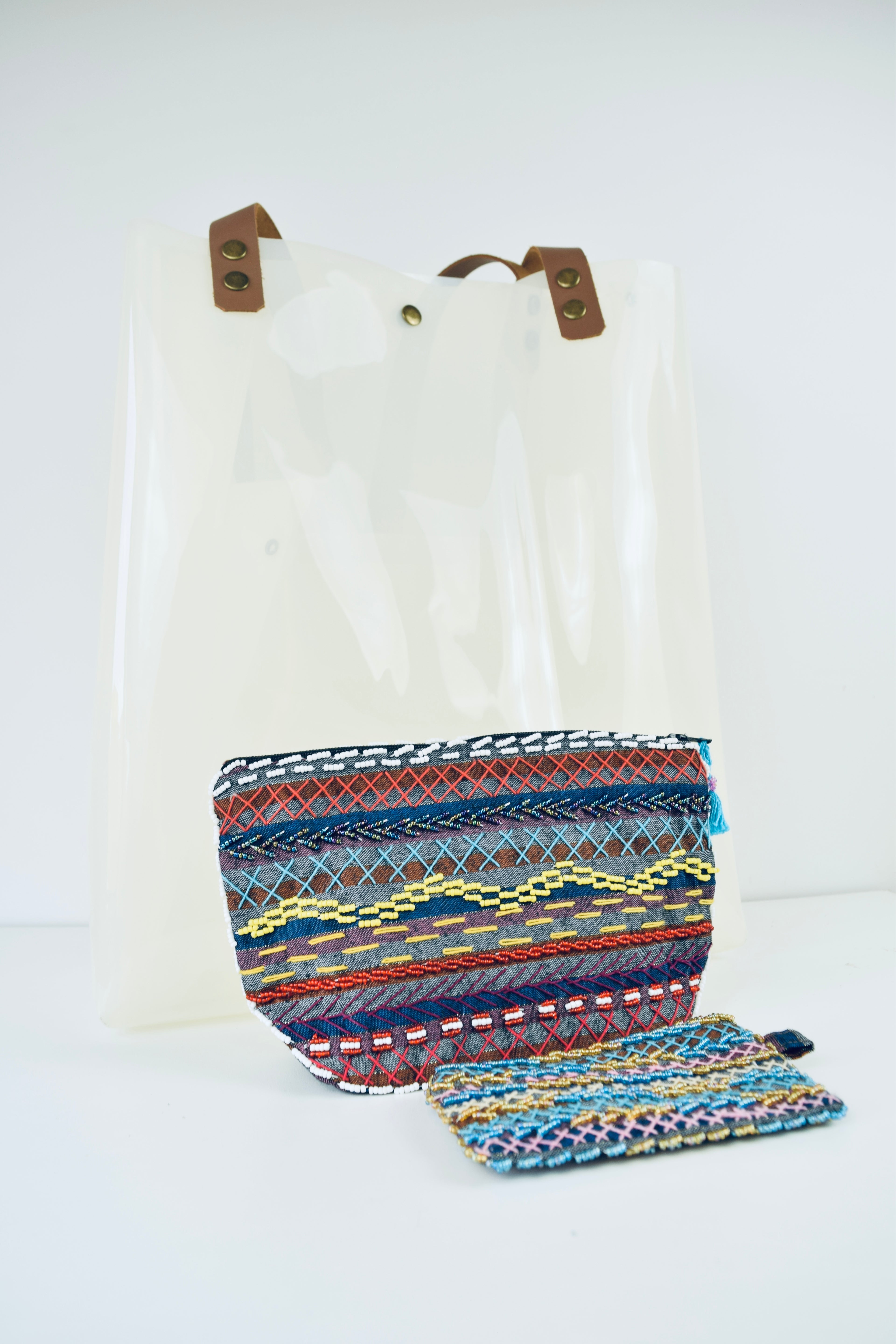 White Plain Transparent Bag
