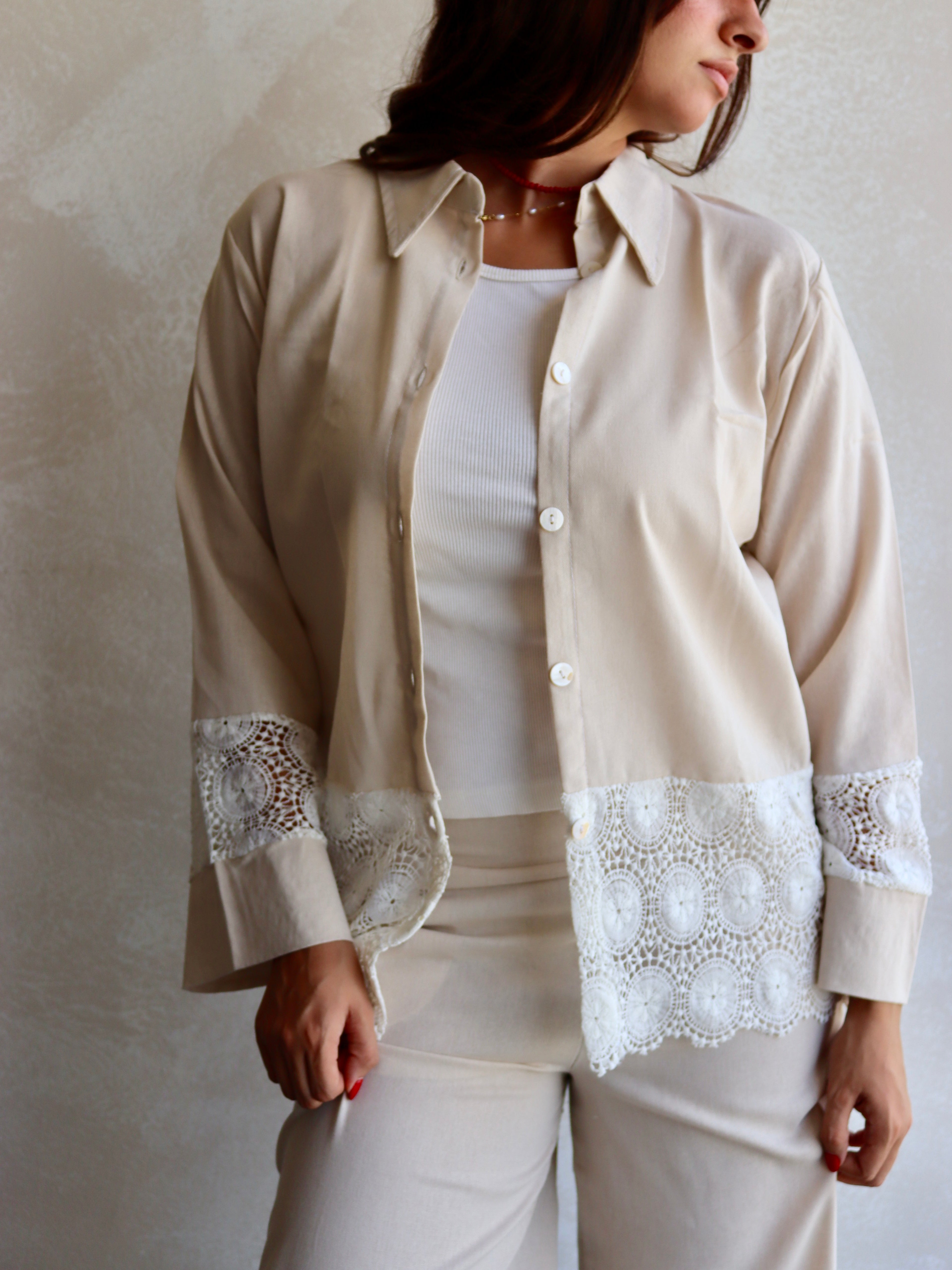 Boho linen shirt