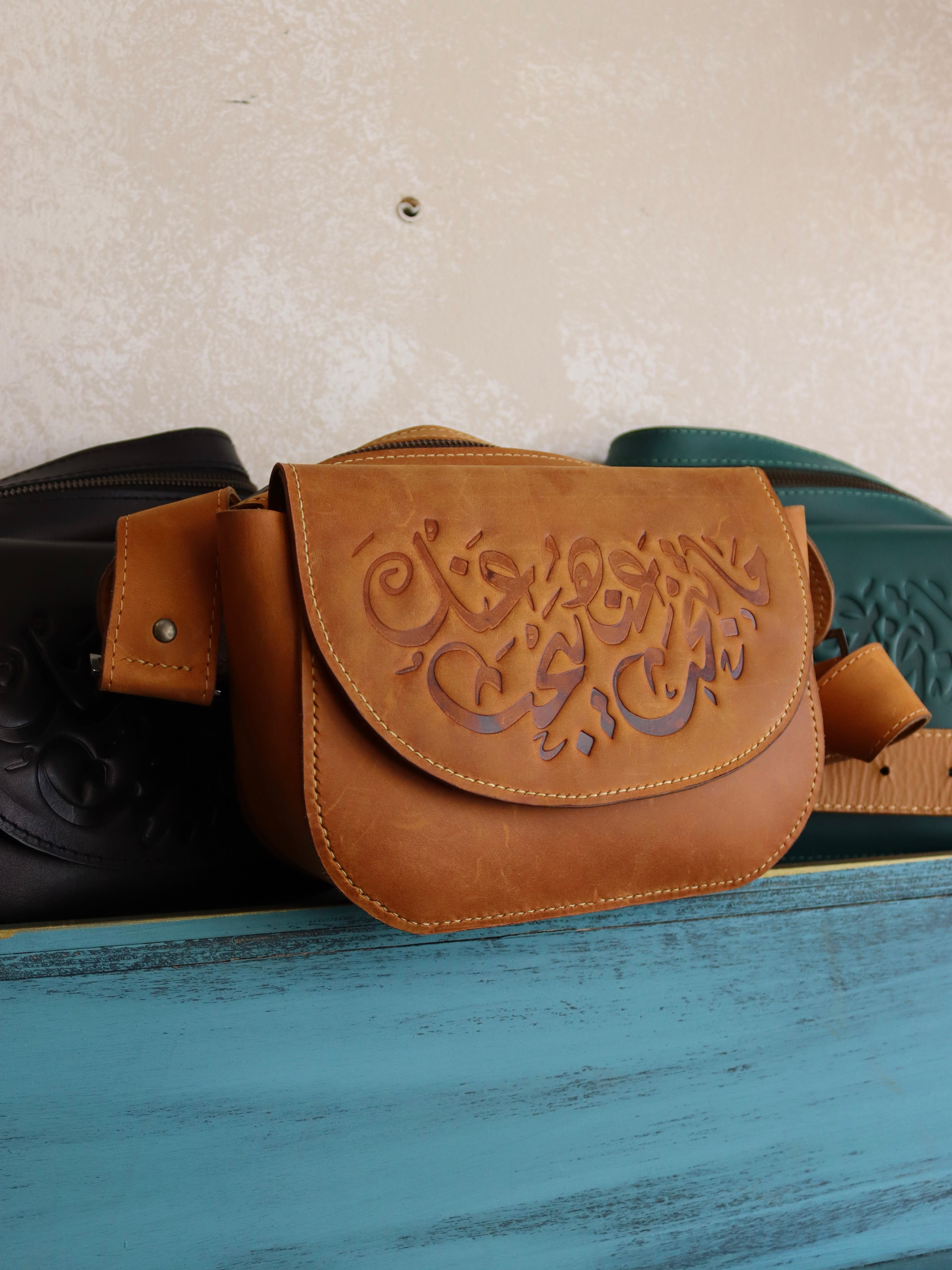 Belt bag calligraphy