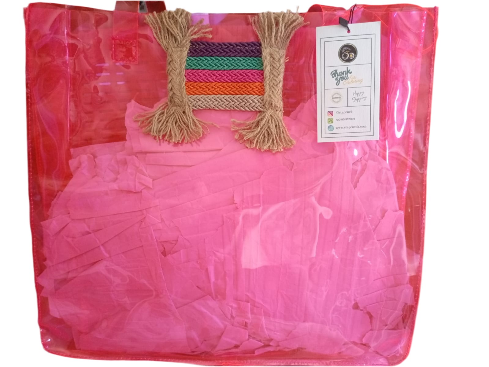 Flowery Design 1 transparent Bag 40*45*10