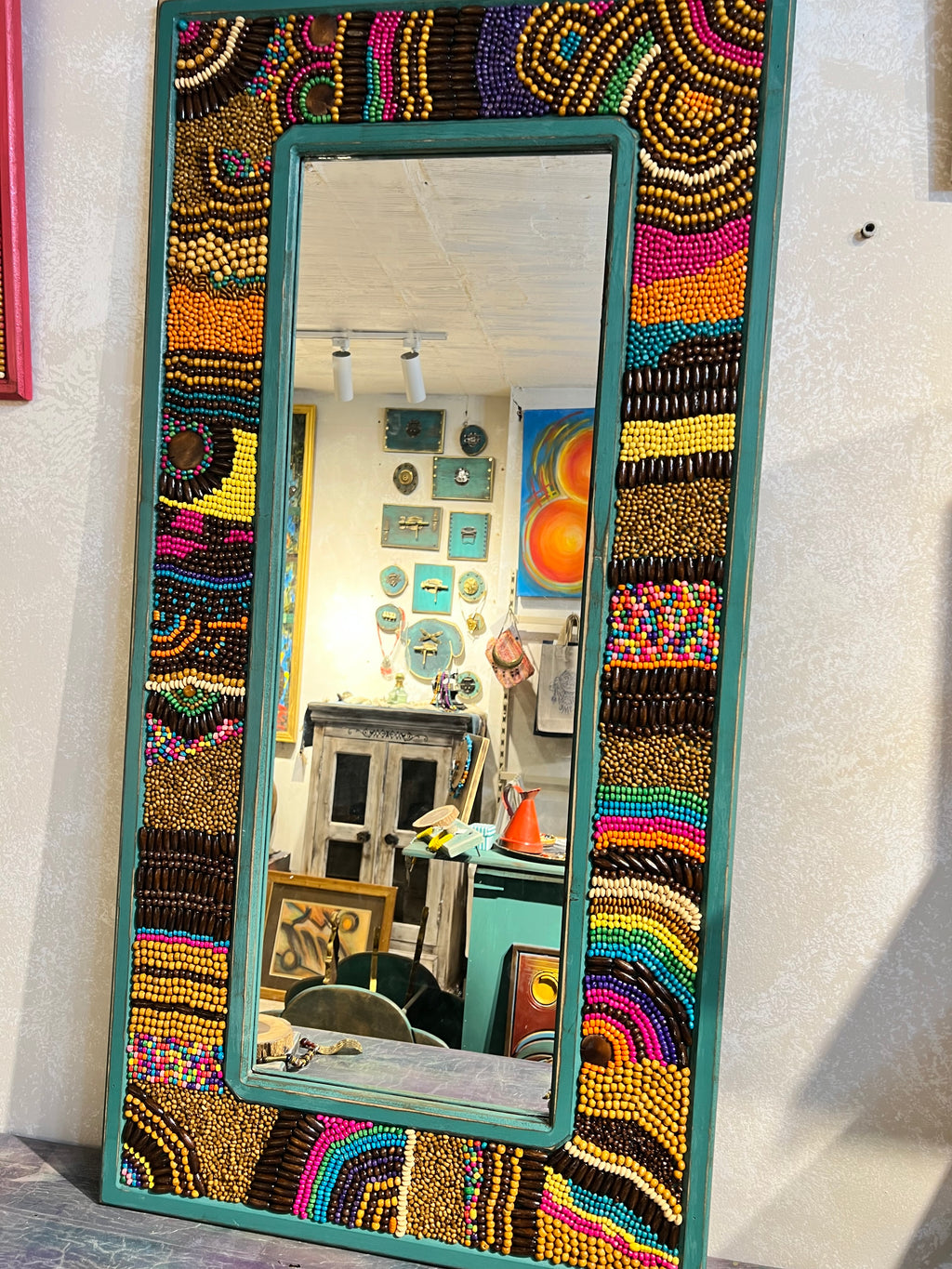 Teal mosaic mirror - Large Design 2