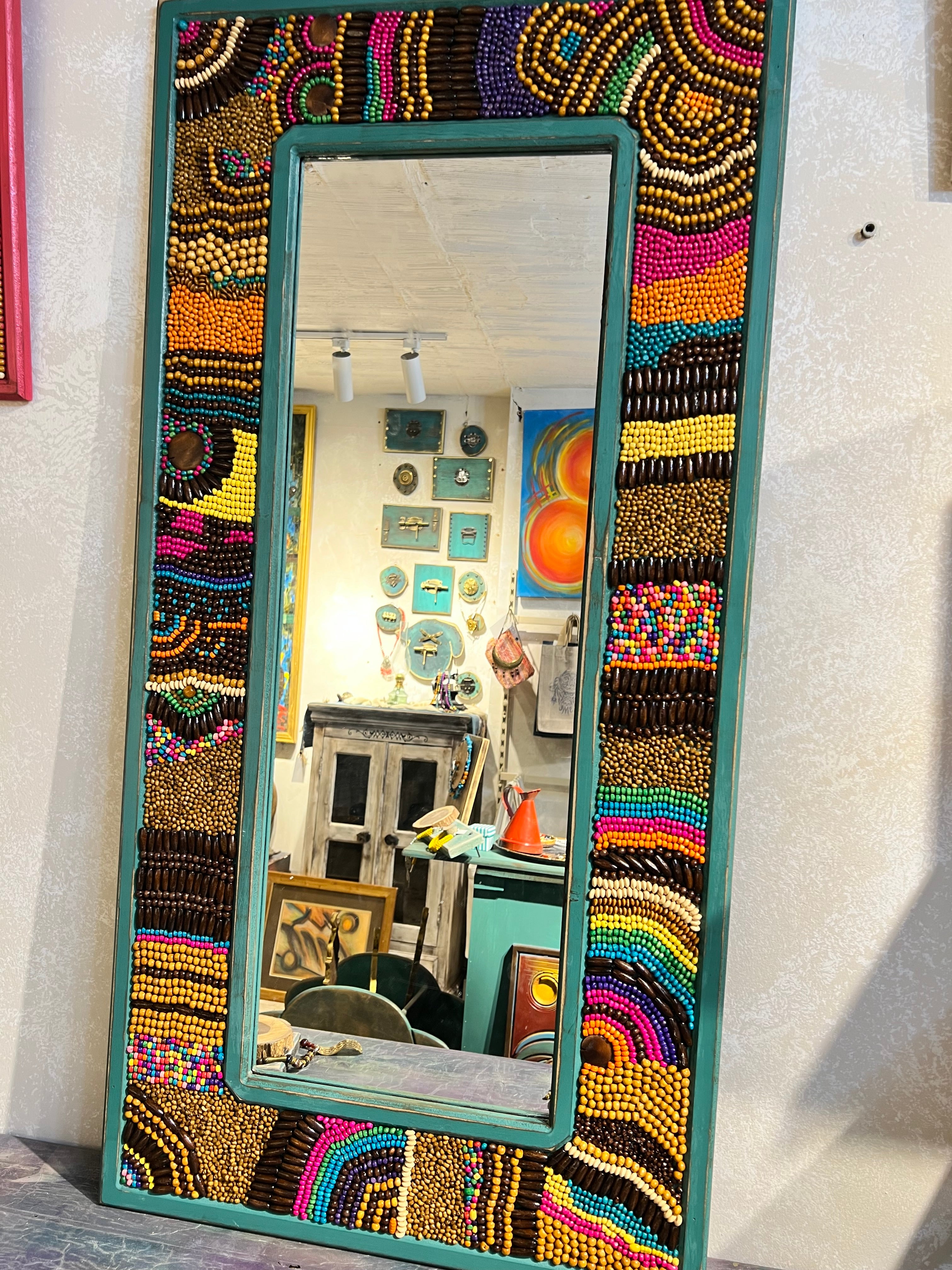 Teal mosaic mirror - Large Design 2