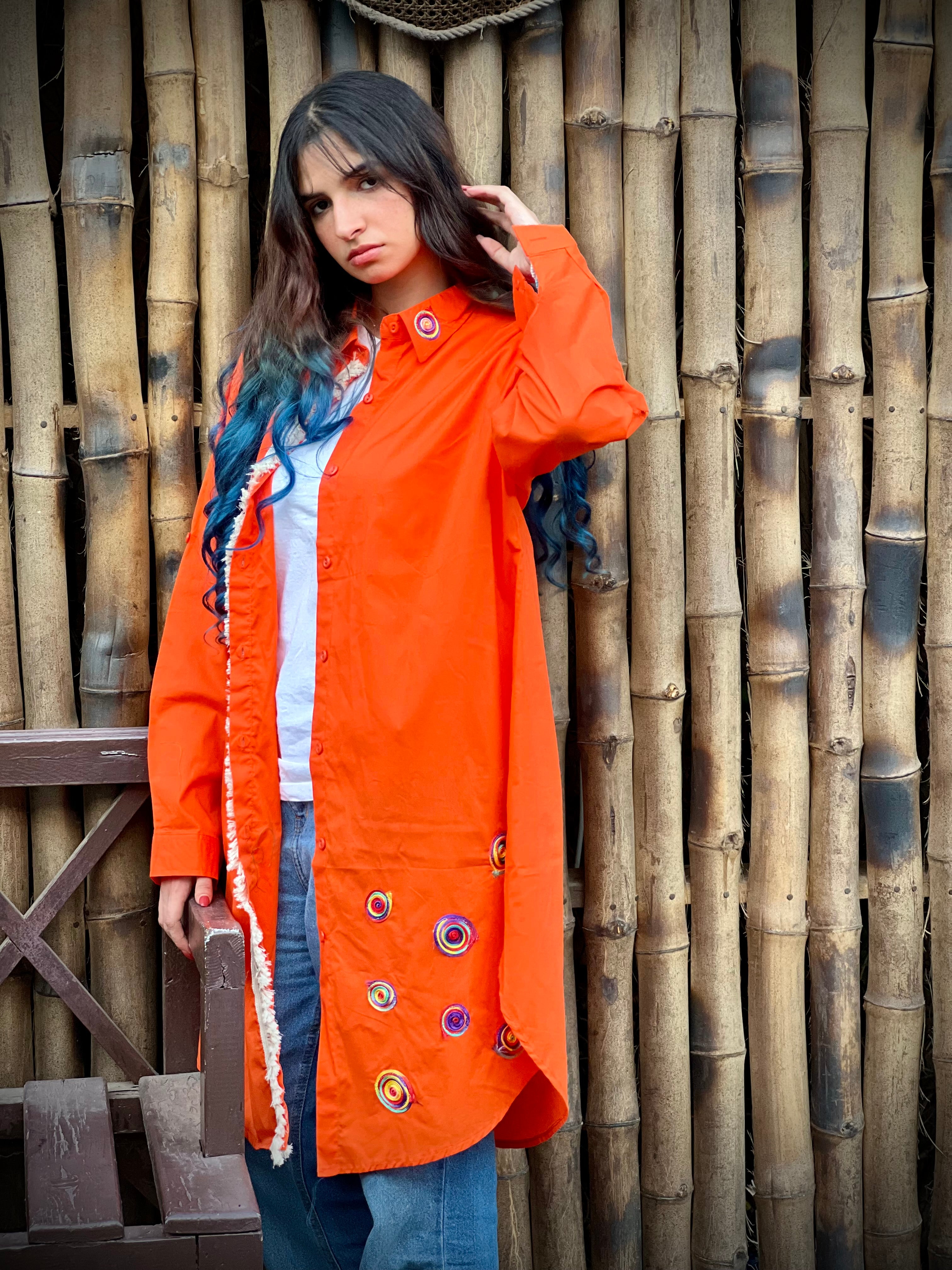 Orange L.Popline Shirt