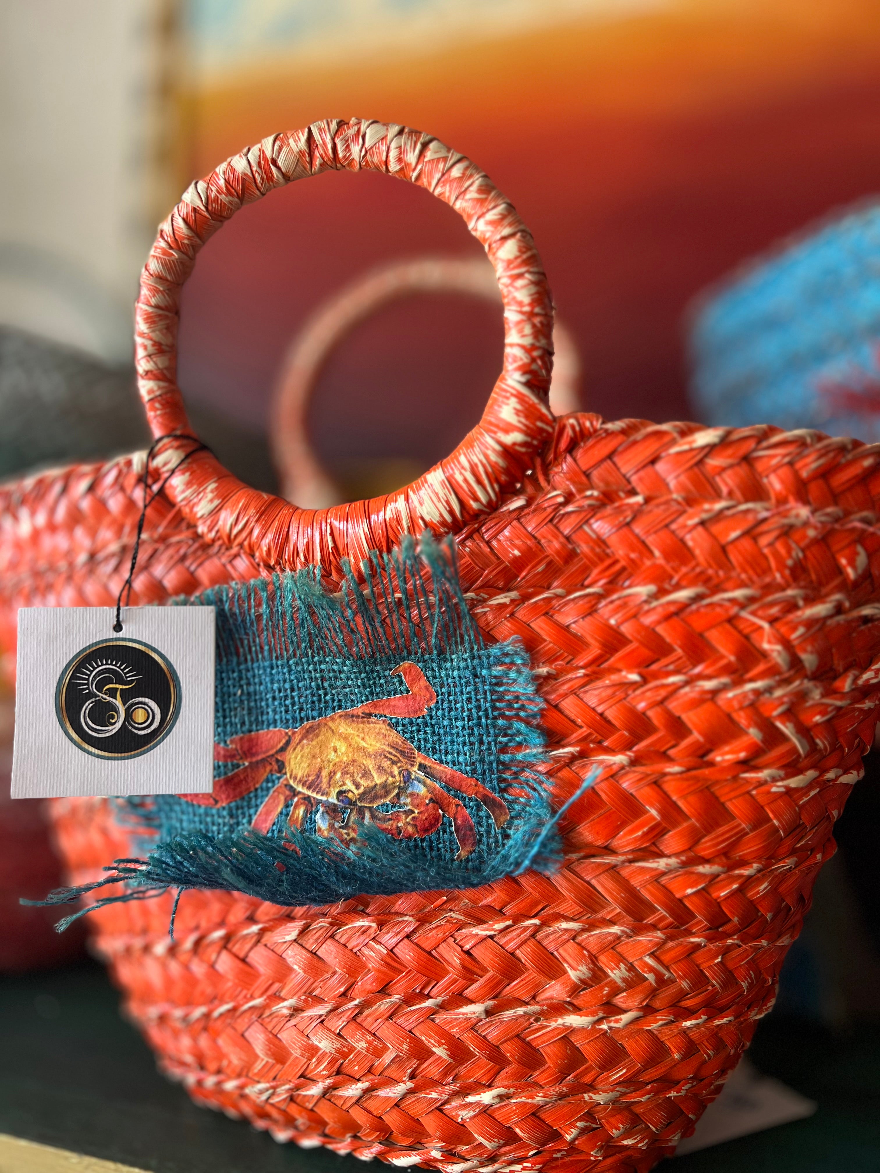 Wicker Bag Printed | Medium size