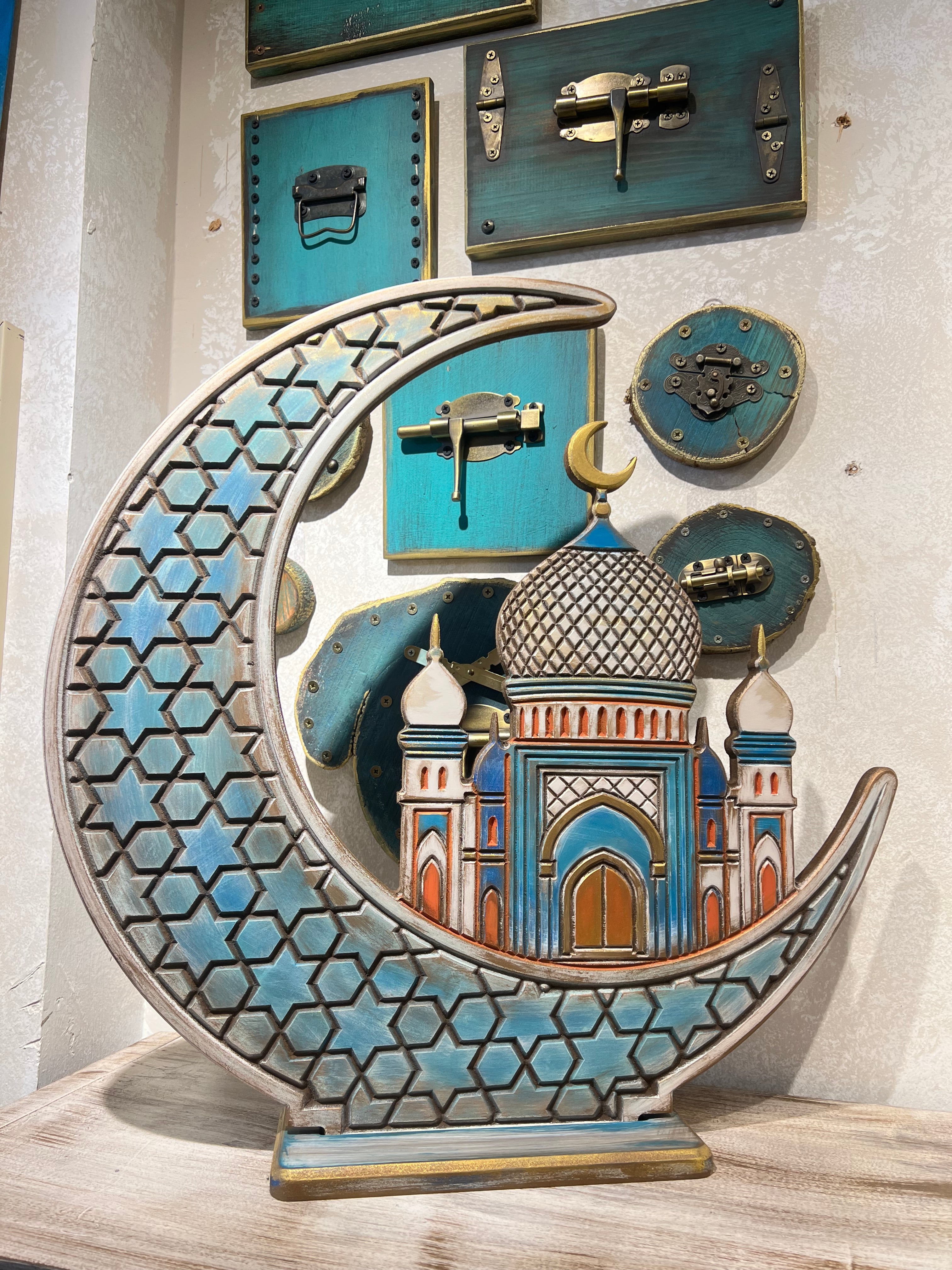 Helal El Mihrab in blue | Handmade Ramadan Decore