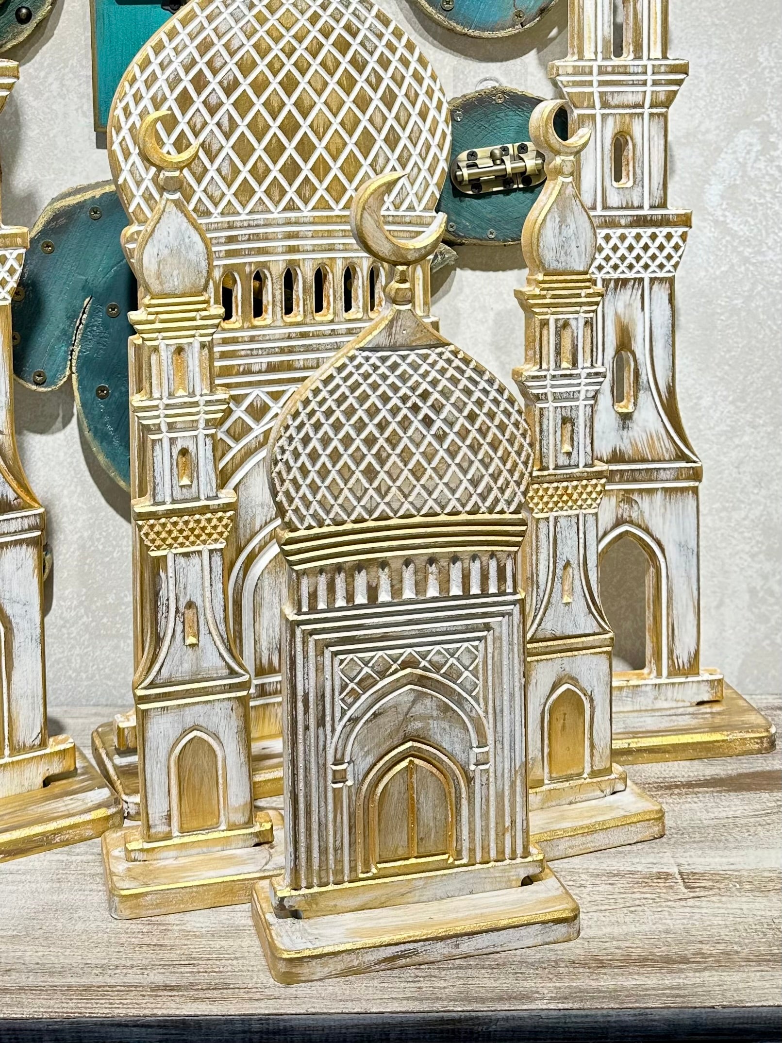 Small Noor Al Mihrab Set in white | Handmade Ramadan Decore