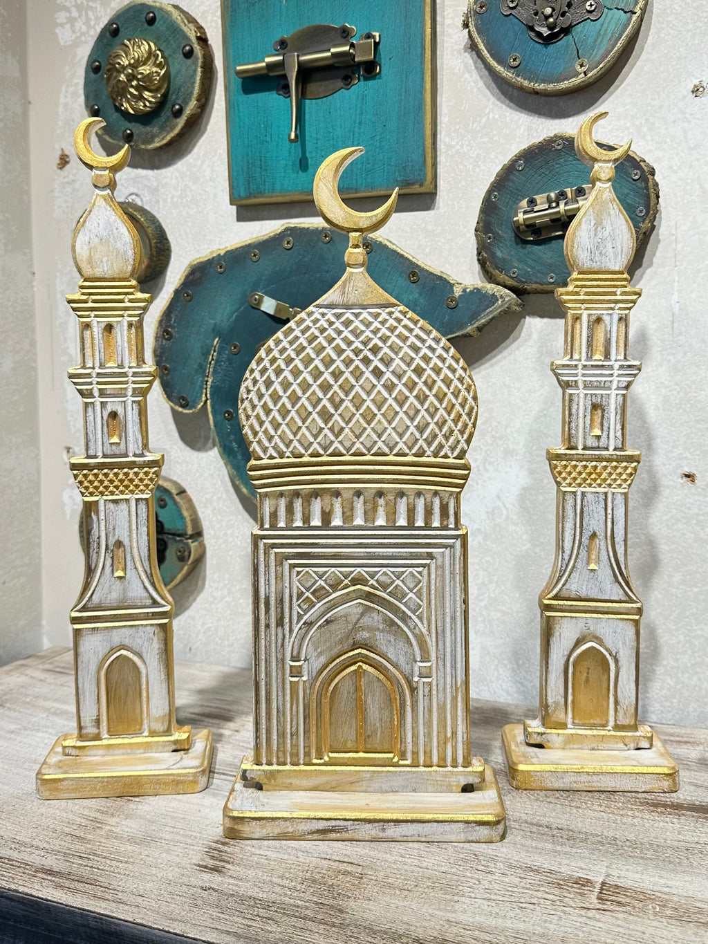 Small Noor Al Mihrab Set in white | Handmade Ramadan Decore