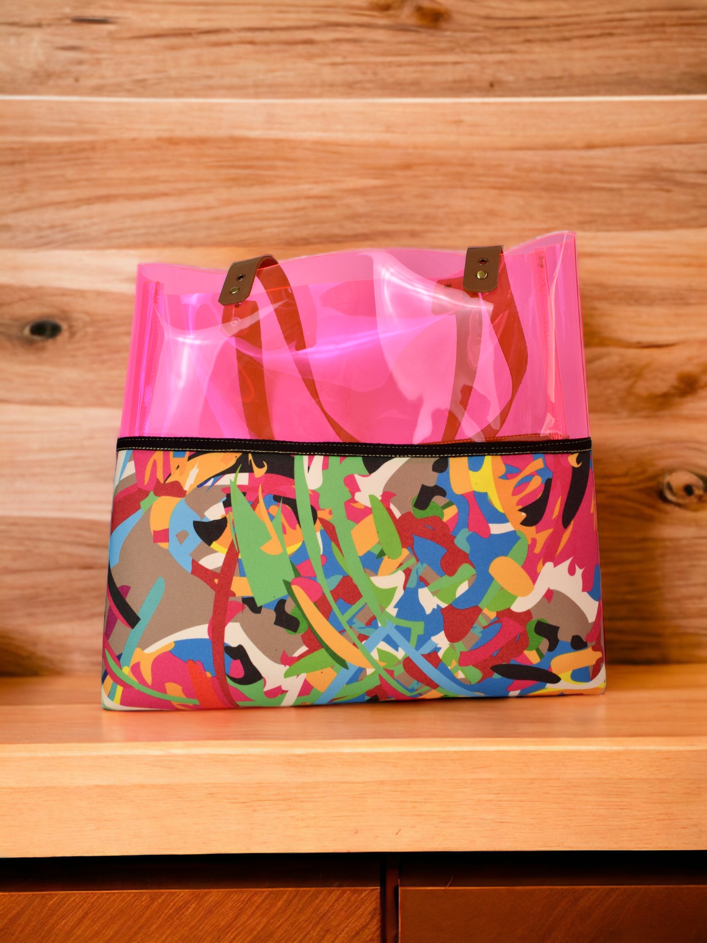 Pink Colorful Transparent Bag