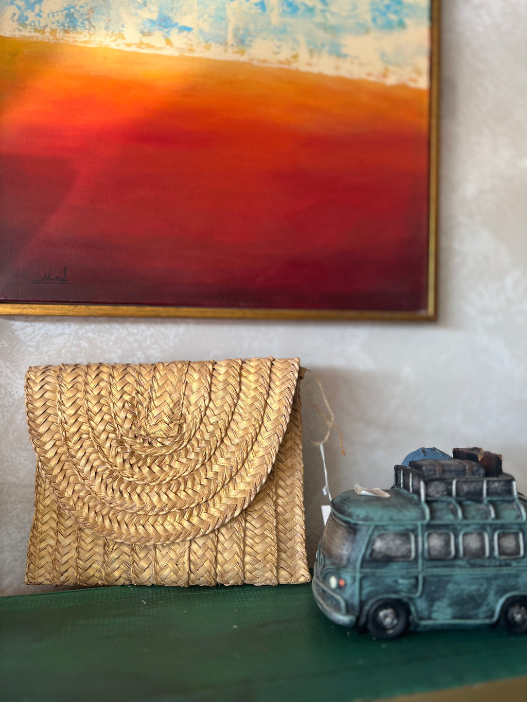 Clutch bag Made of wicker