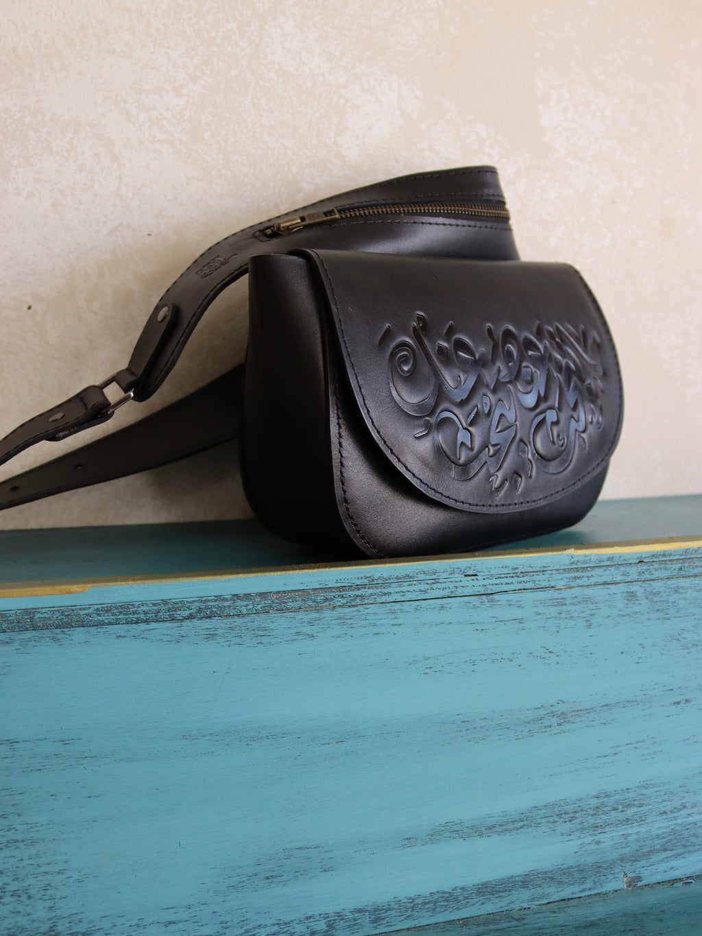 Belt bag calligraphy