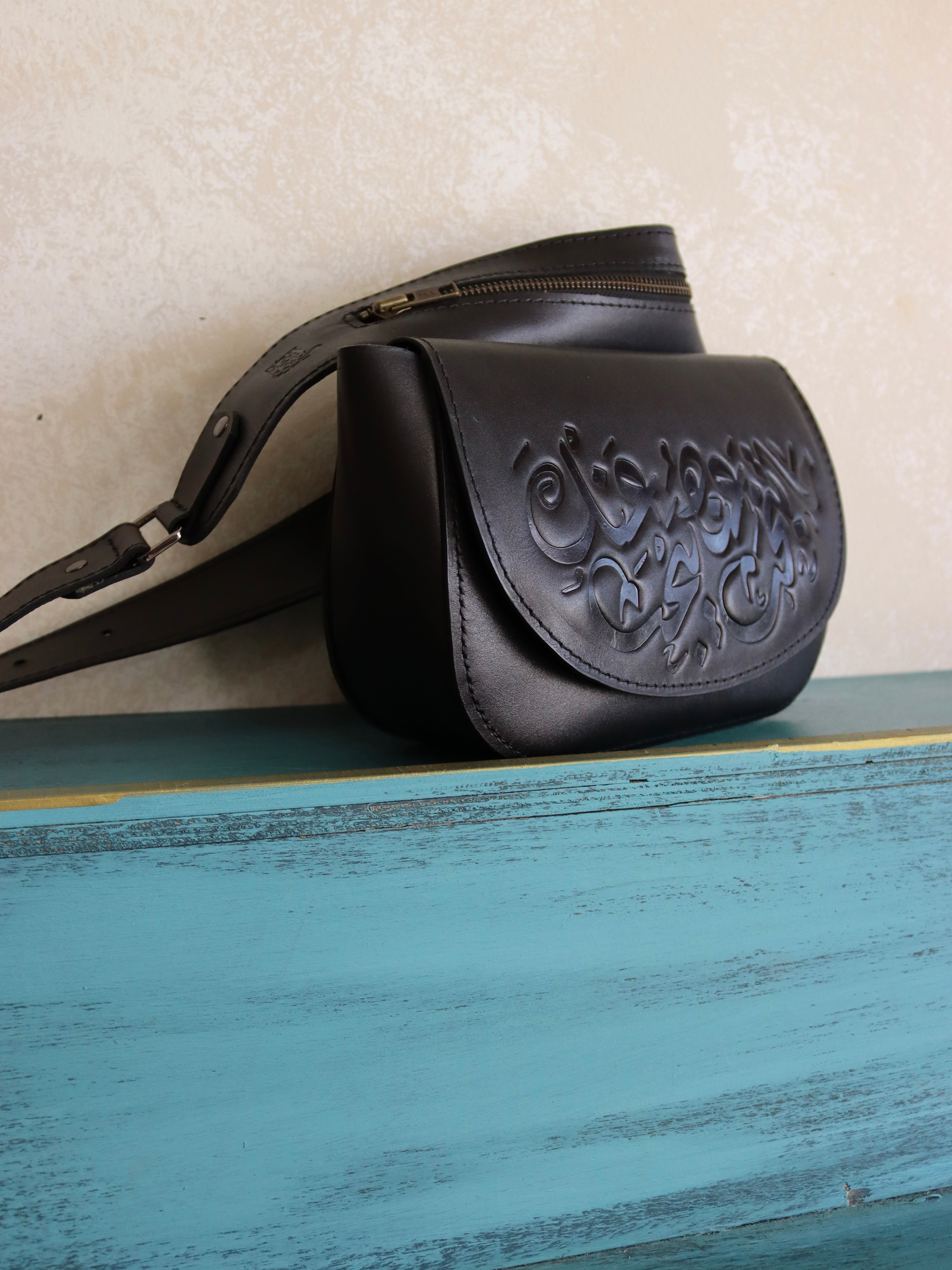 Belt bag calligraphy