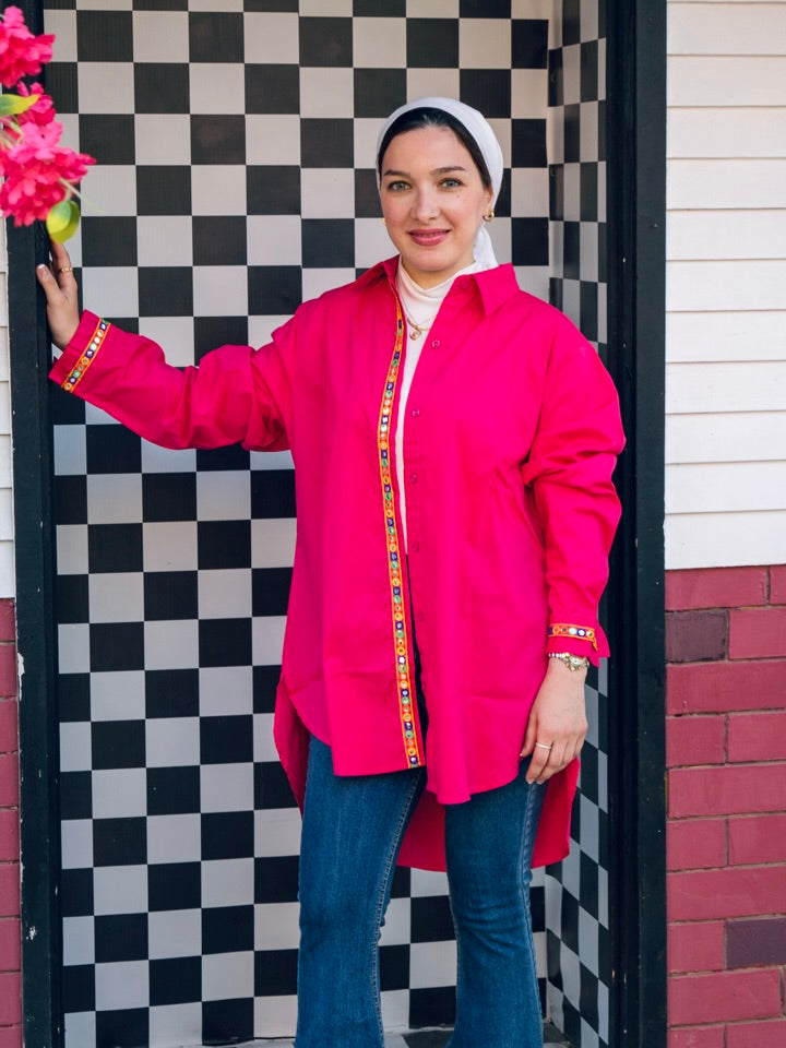 Flowery O.S Popline Shirt