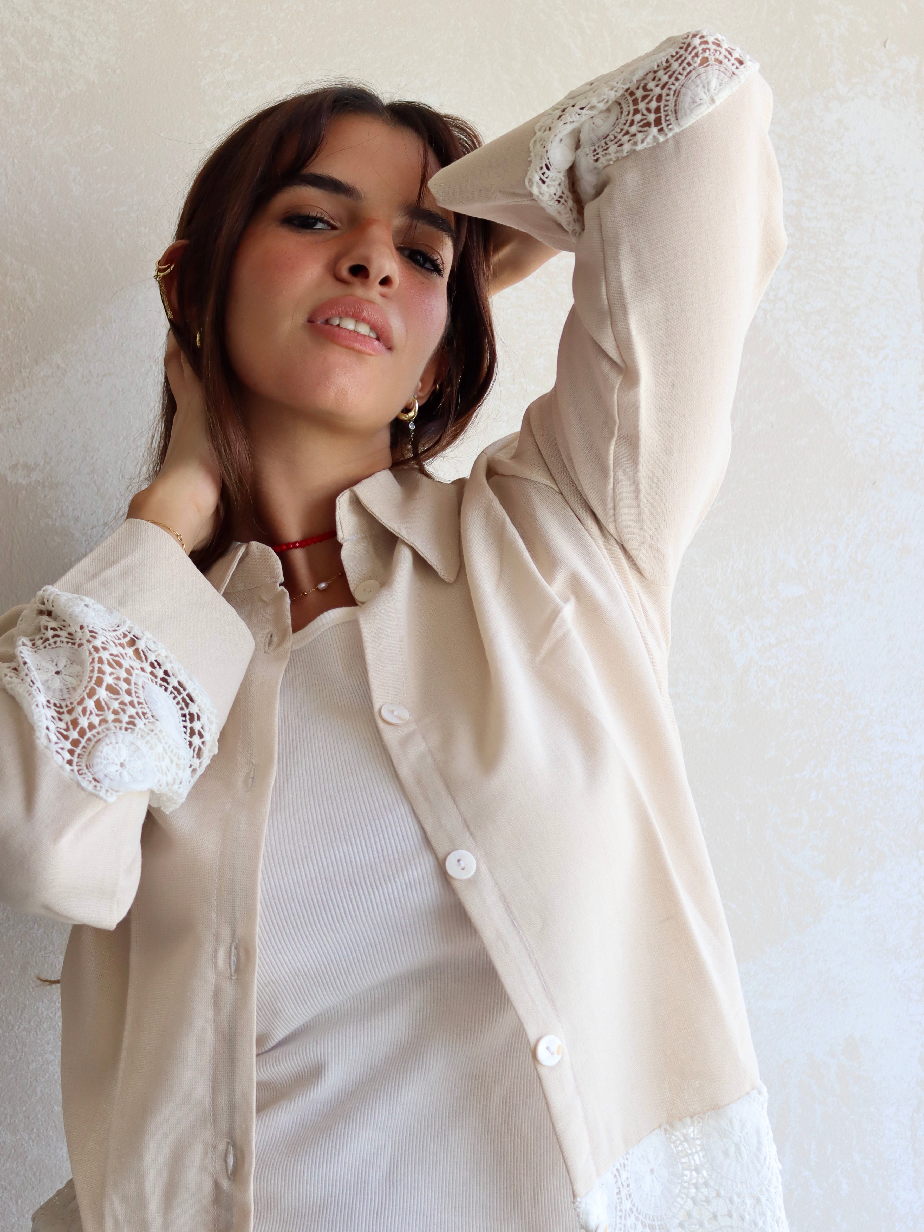 Boho linen shirt