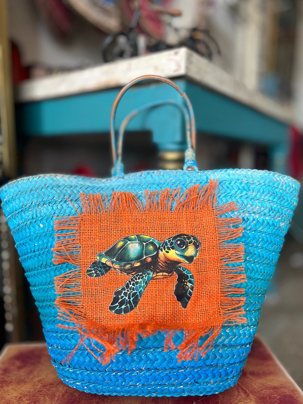 Wicker Bag Printed