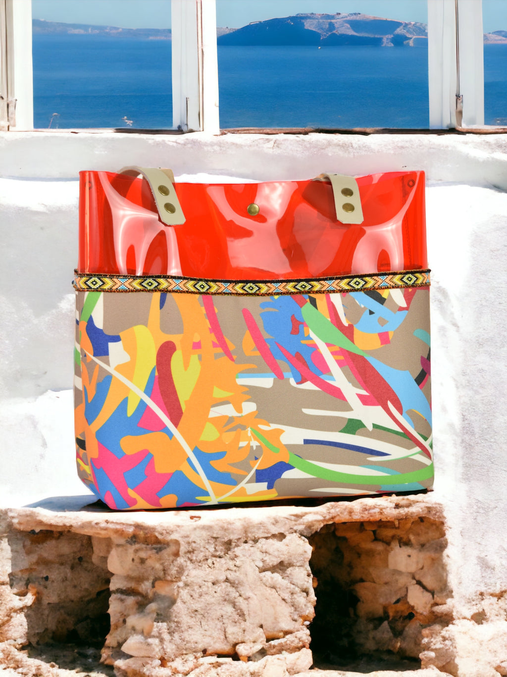 Red Colorful Transparent Bag