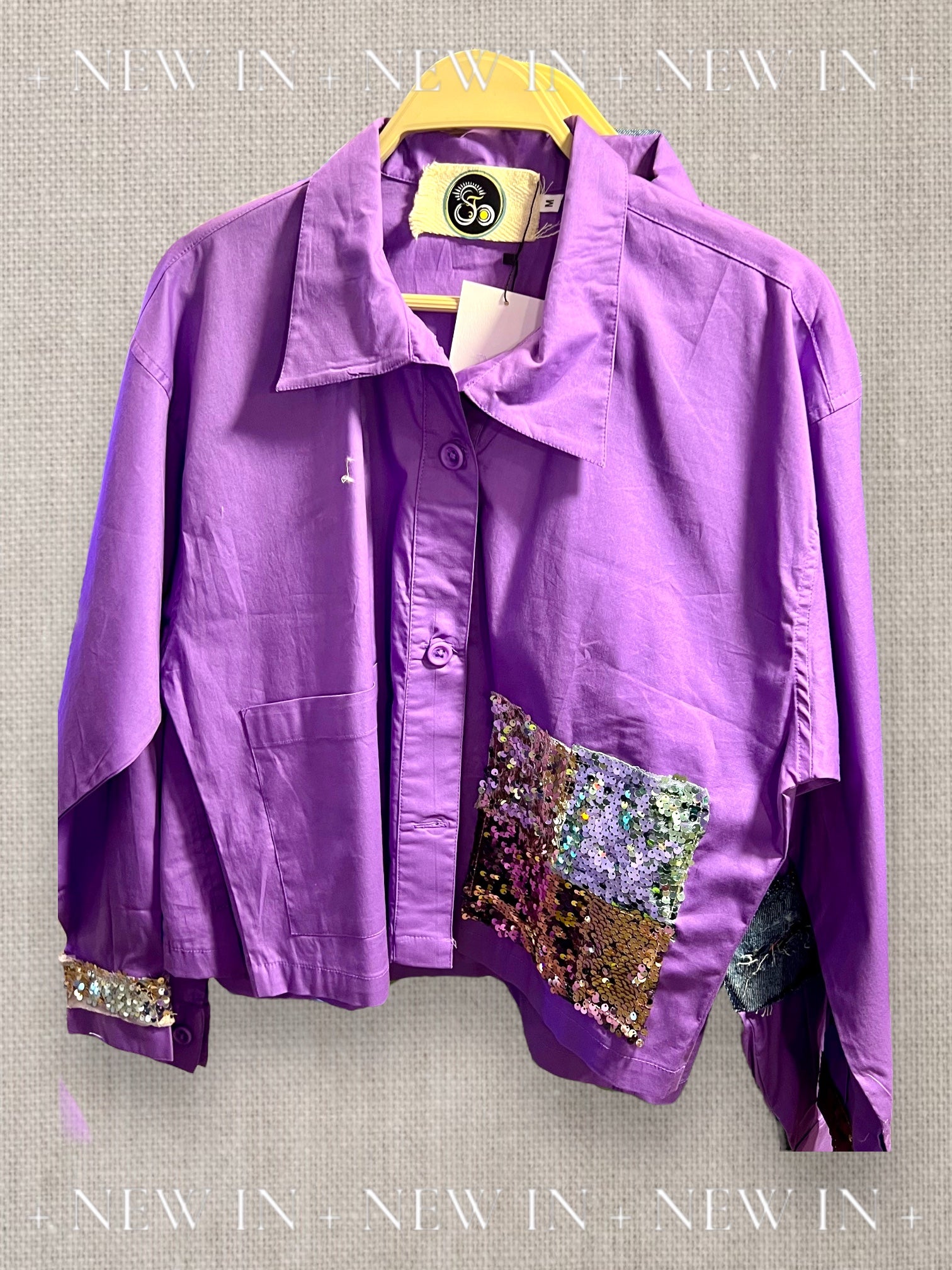 Purple Hand Made Crop Shirt