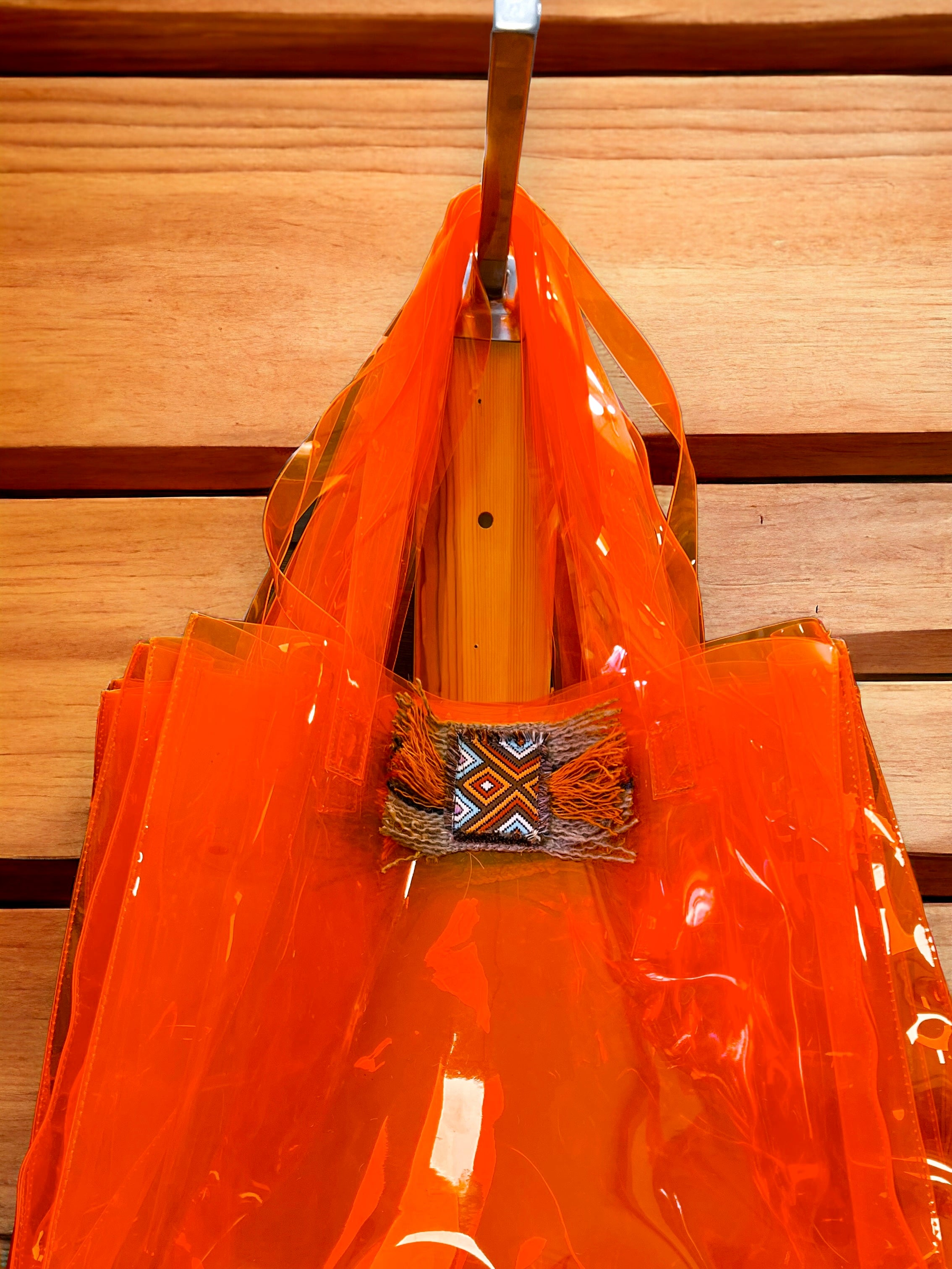 Orange transparent Bag 40*45*10