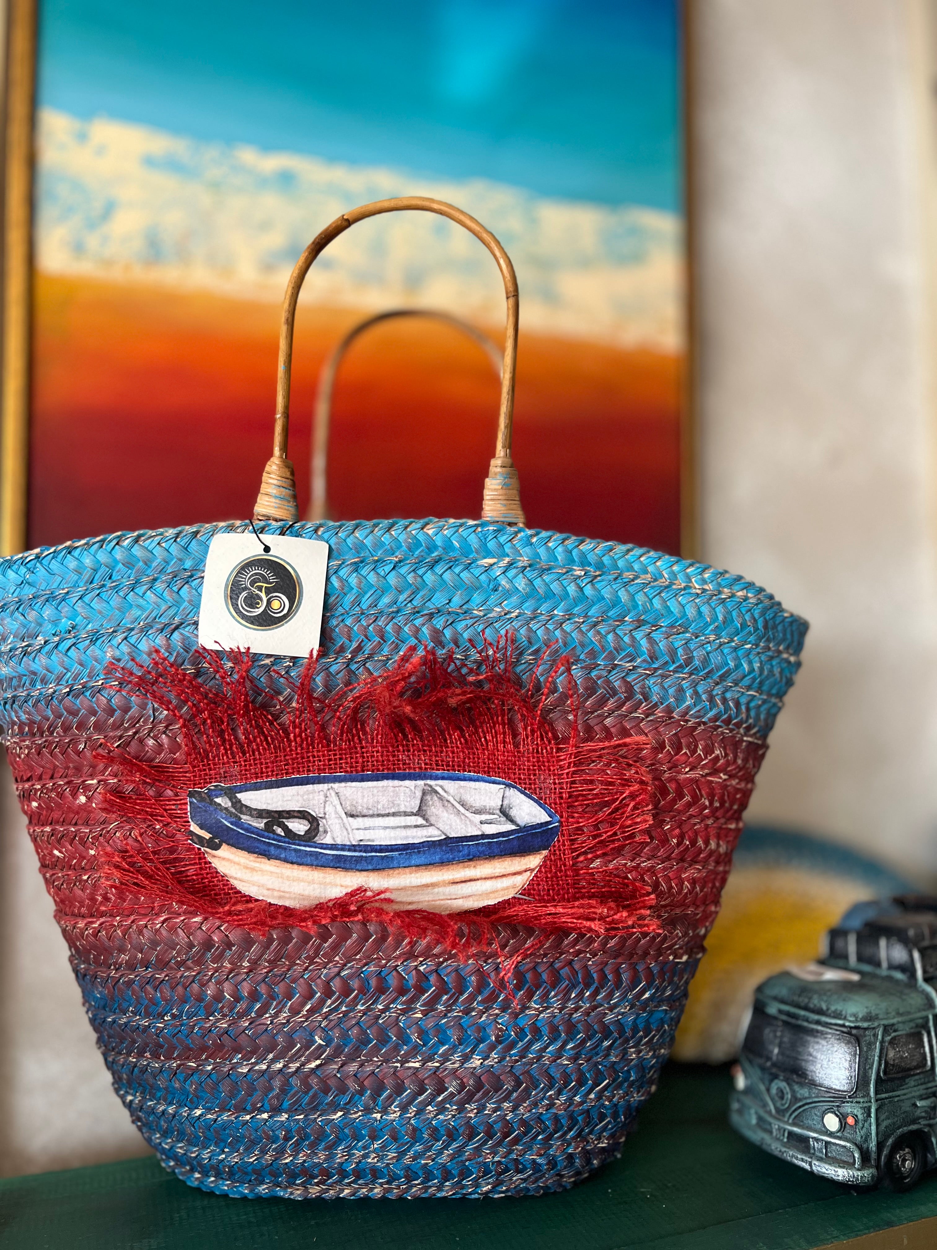 Wicker Bag Printed