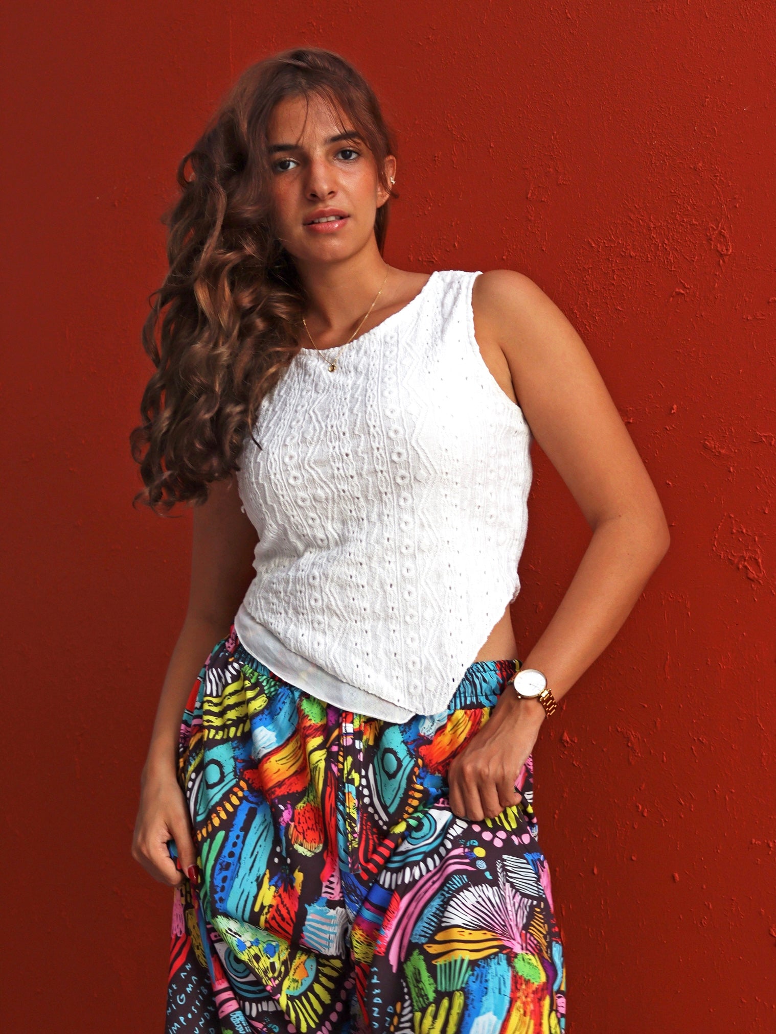 colorful eye pants
