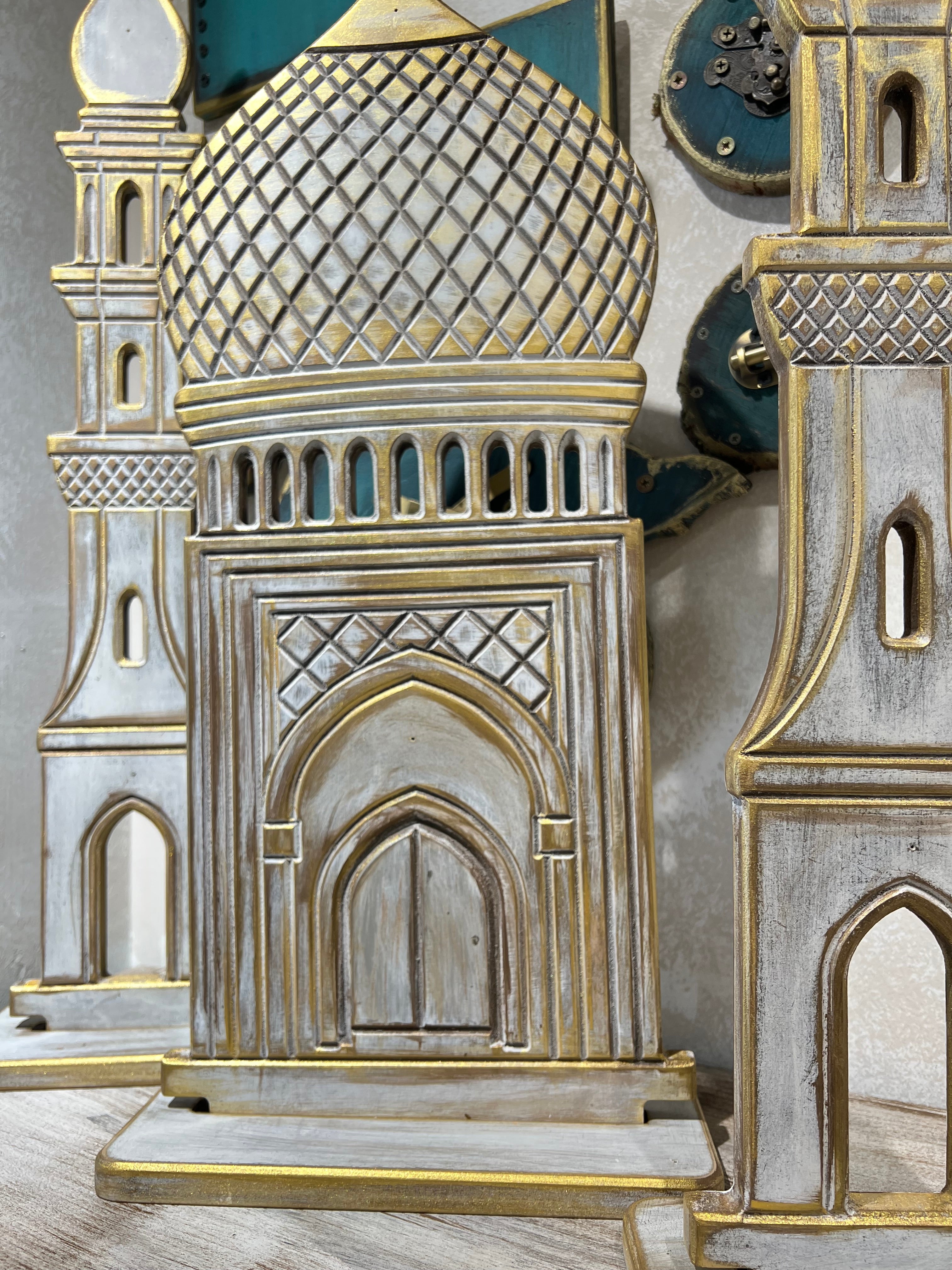 Noor Al Mihrab Set in white | Handmade Ramadan Decore