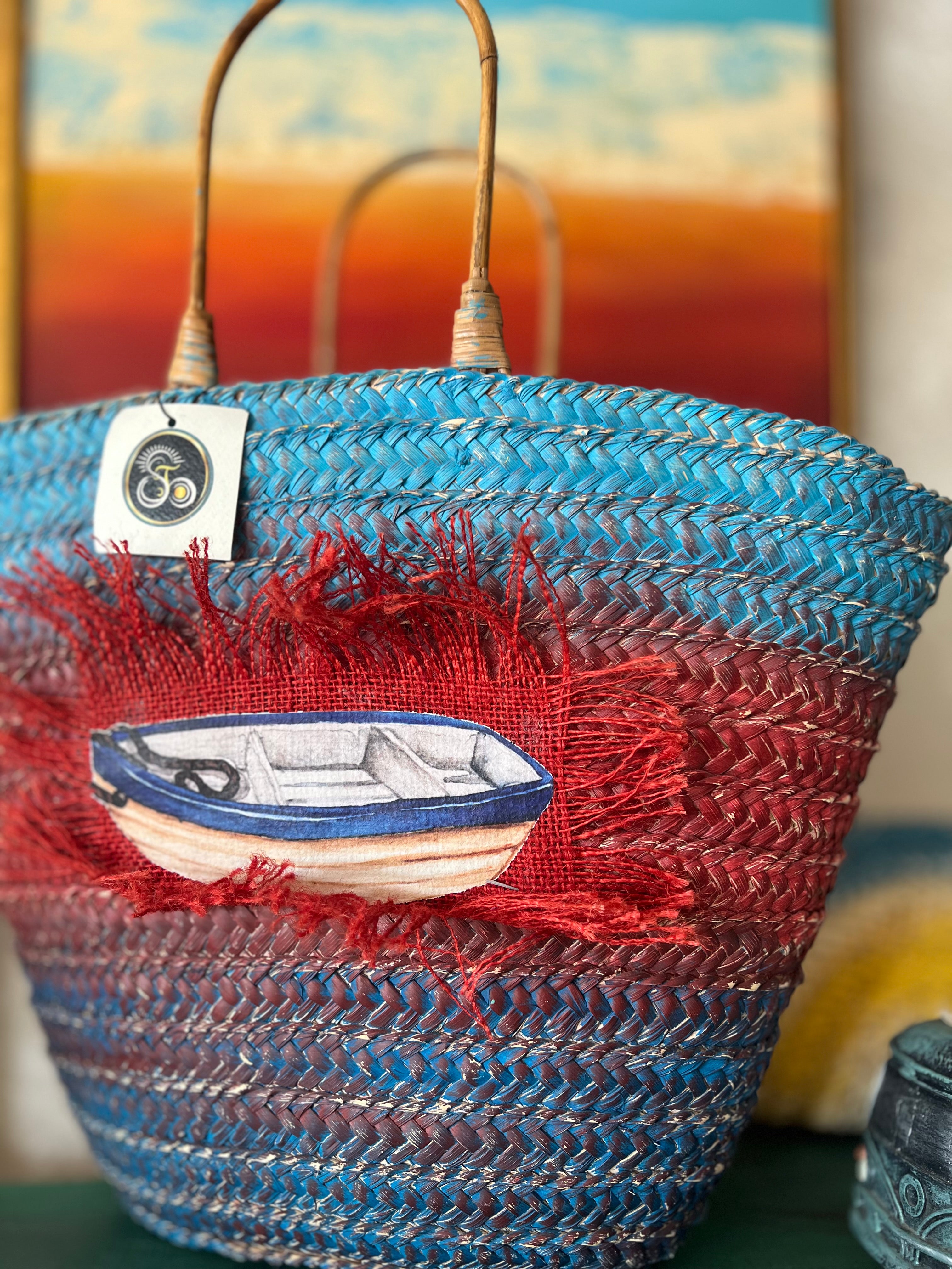Wicker Bag Printed