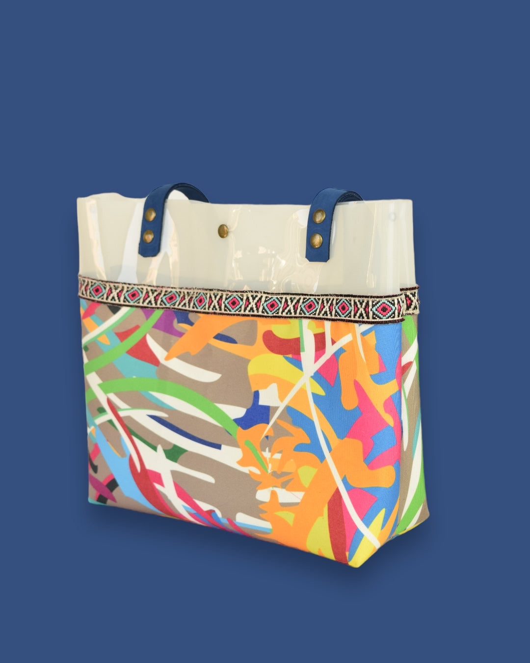 White Colorful Transparent Bag