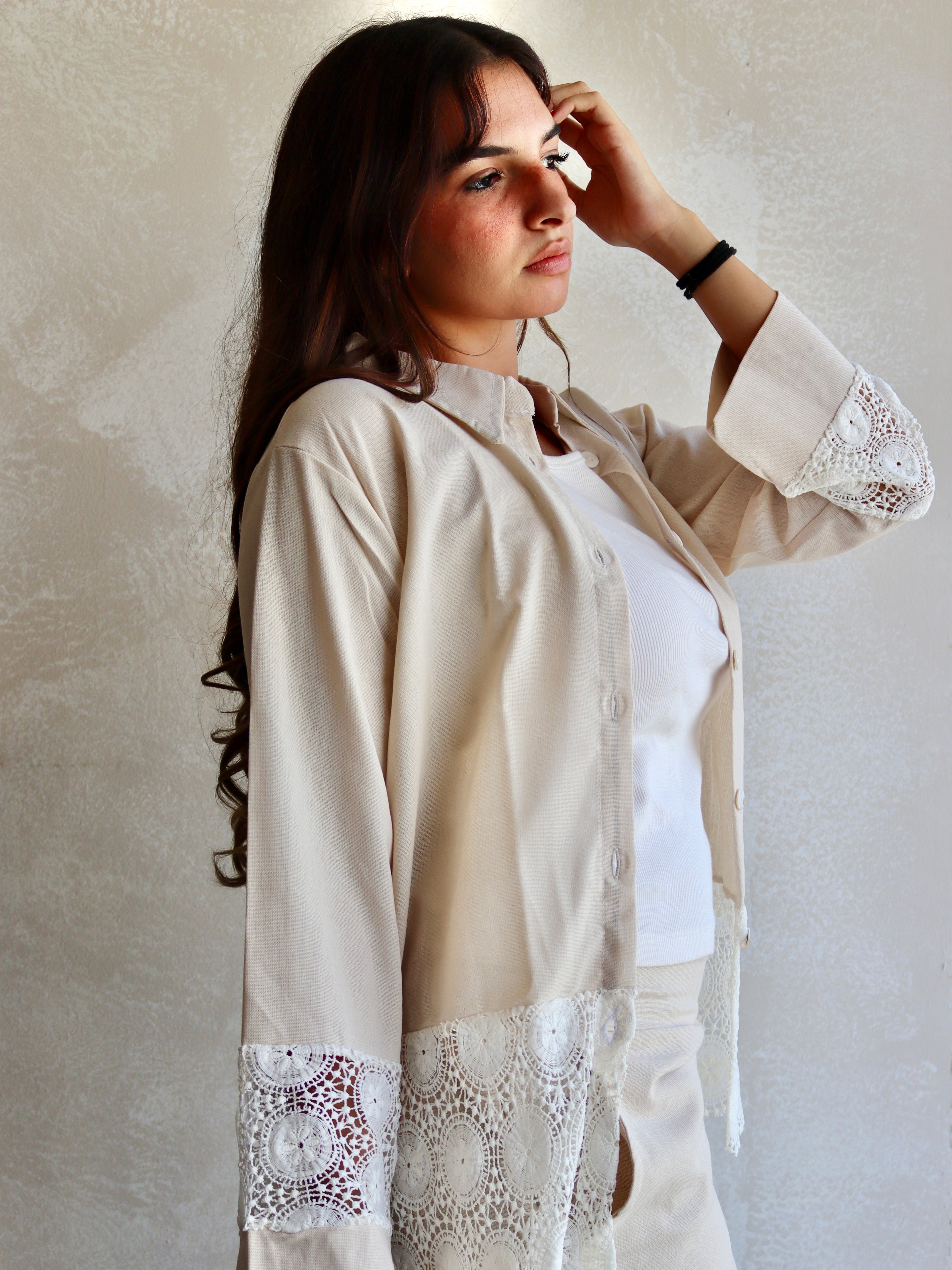Boho linen shirt