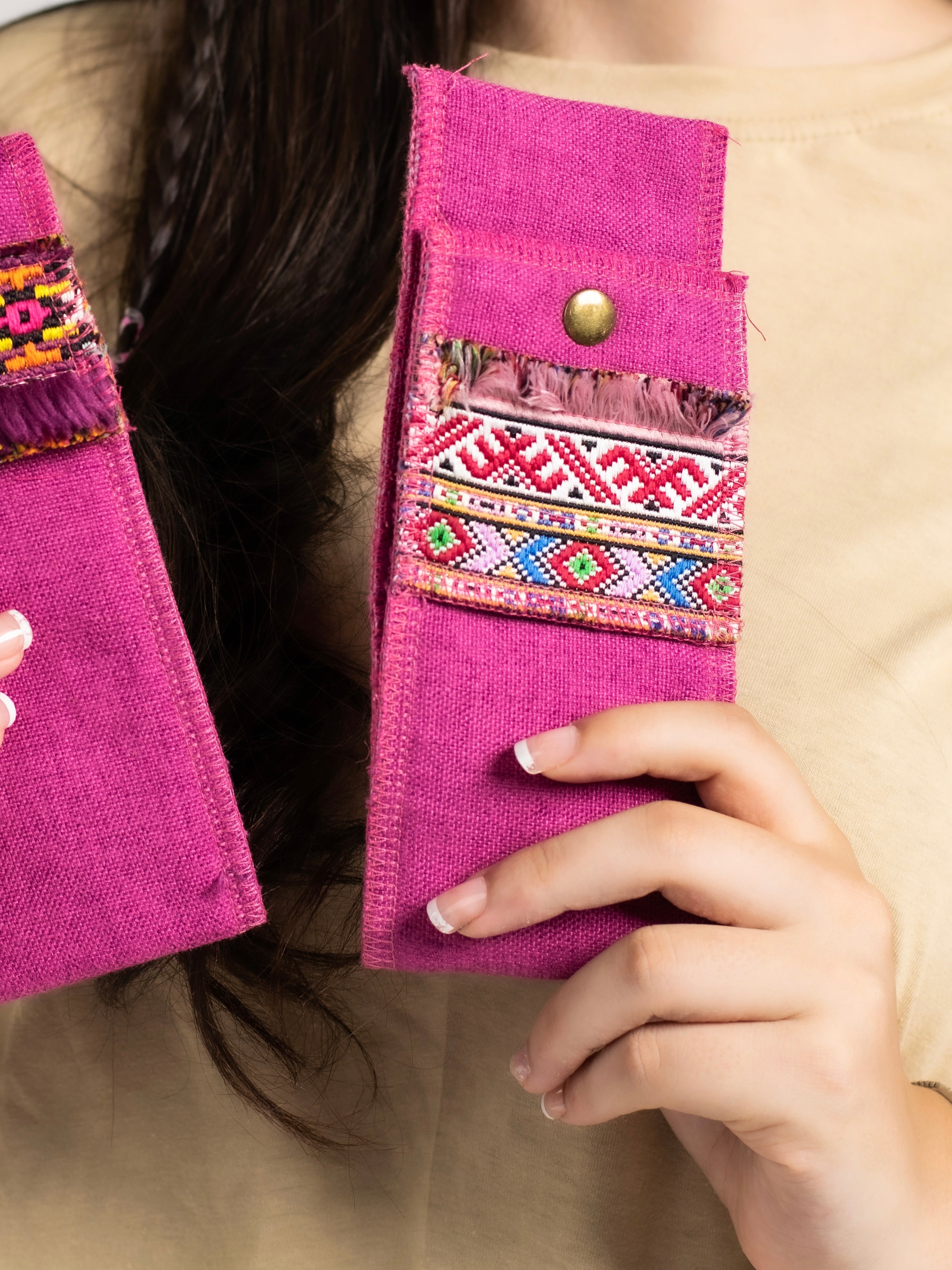 Small Pink Fabric Bag