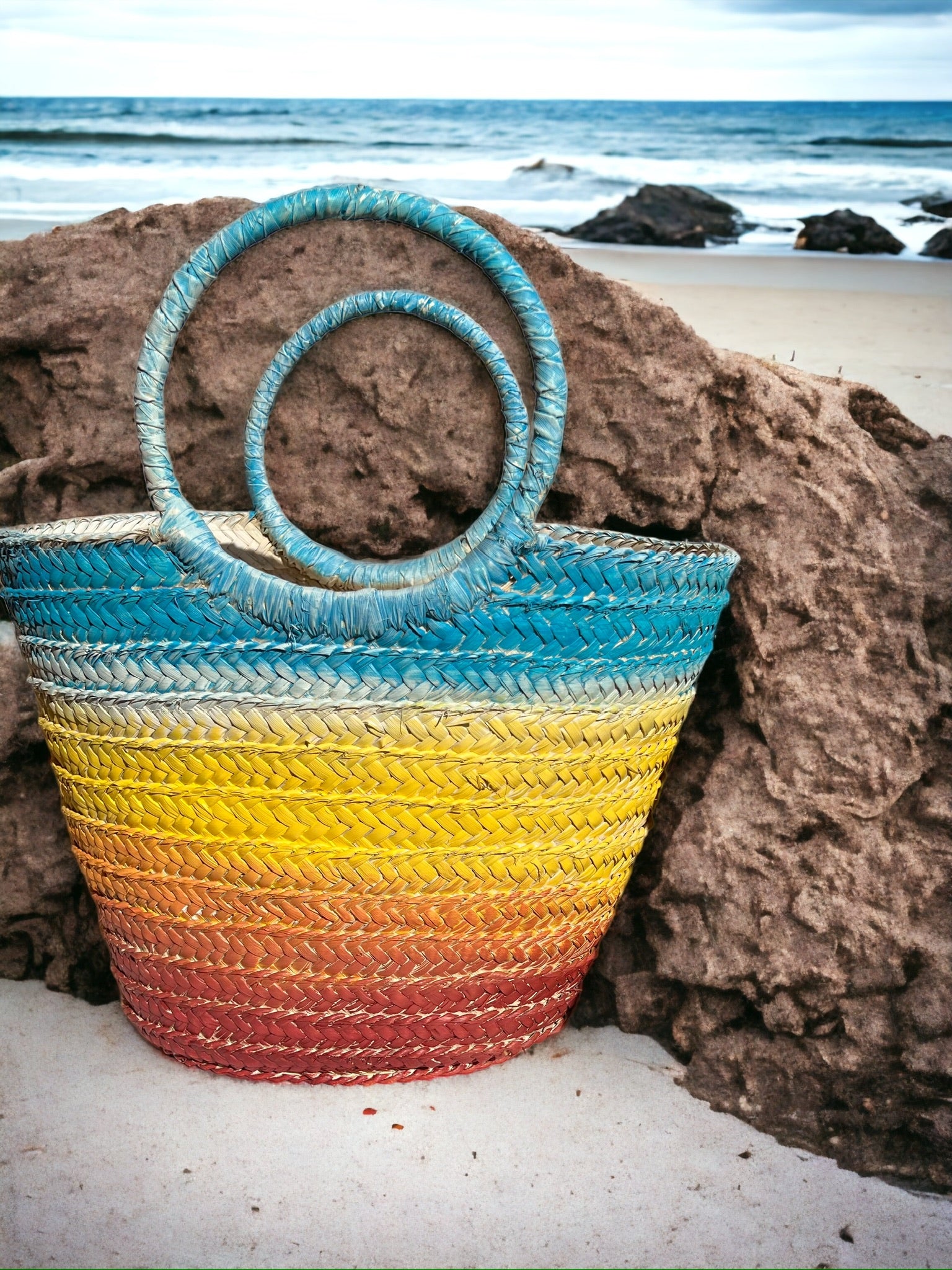 Colorful Wicker Bag