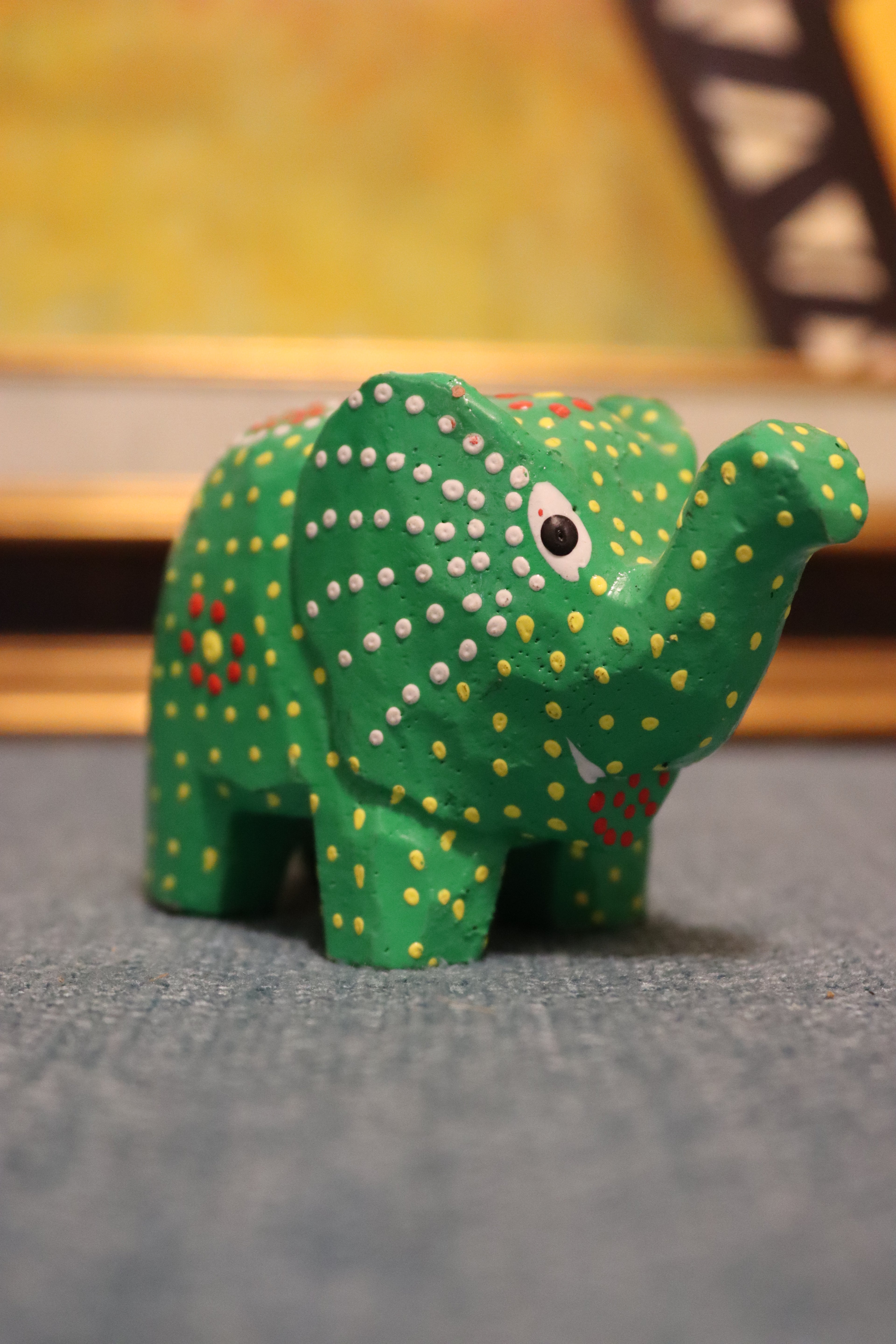 small size wooden elephant