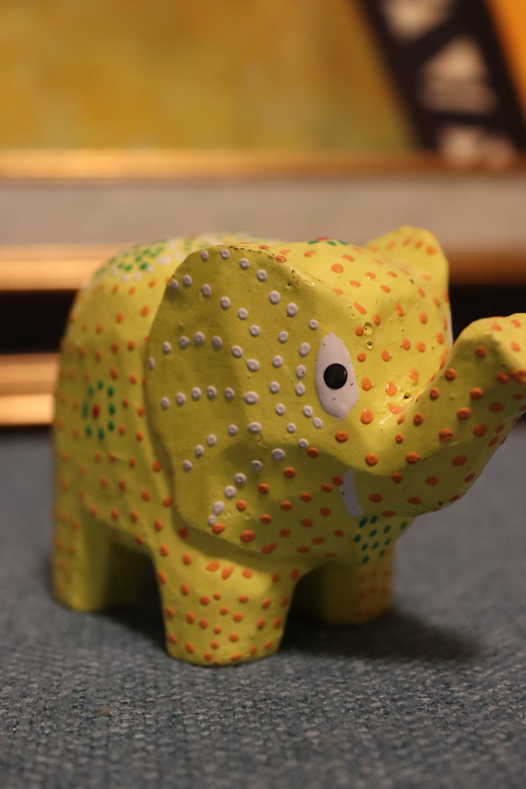 medium size wooden elephant