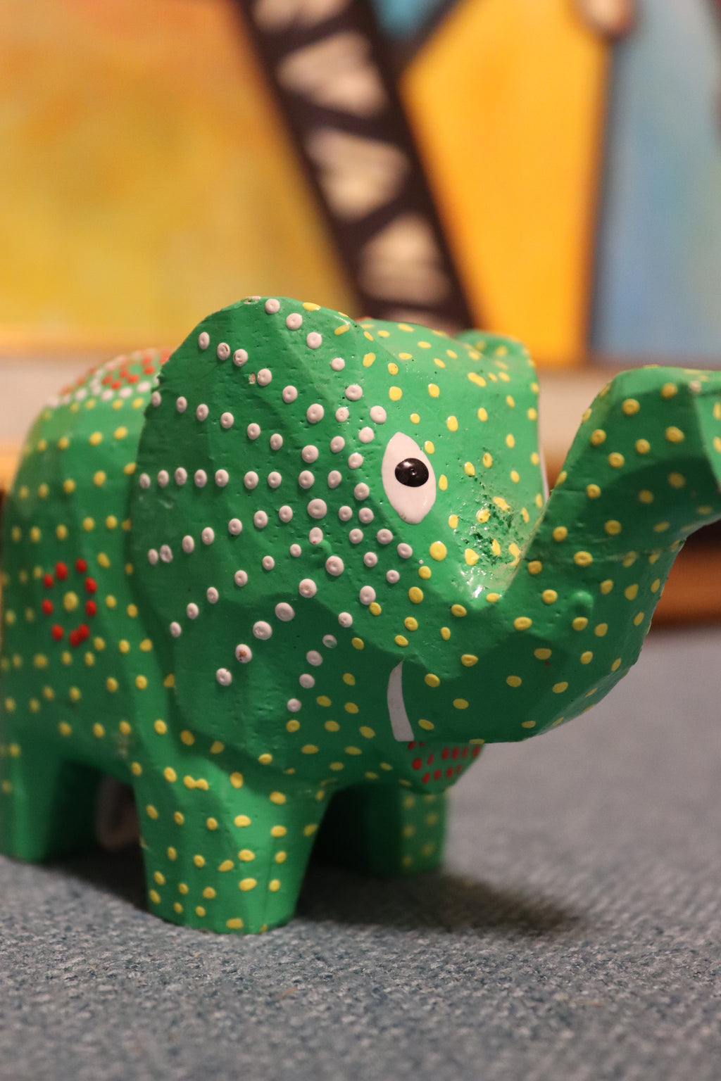 small size wooden elephant