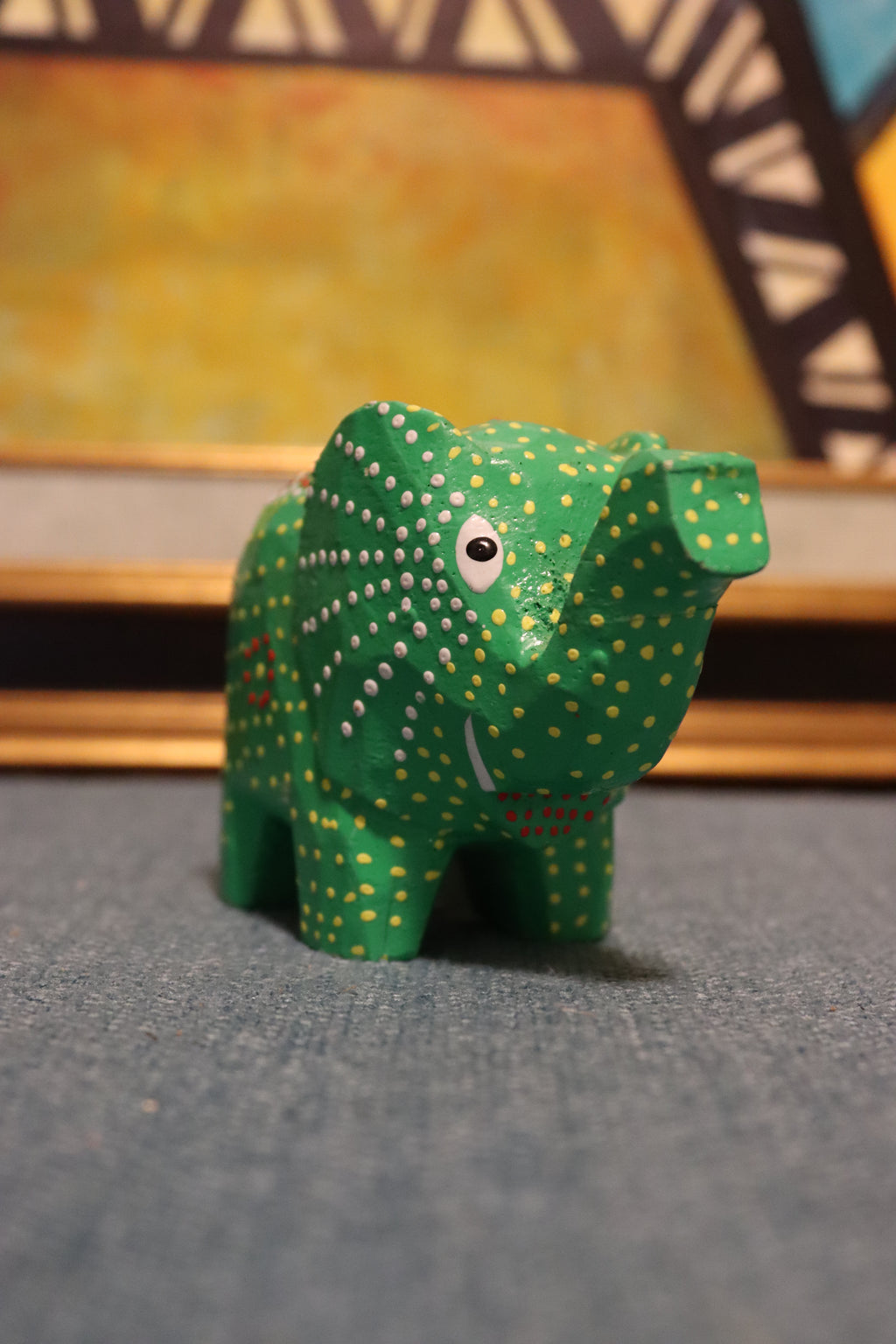 small size wooden elephant