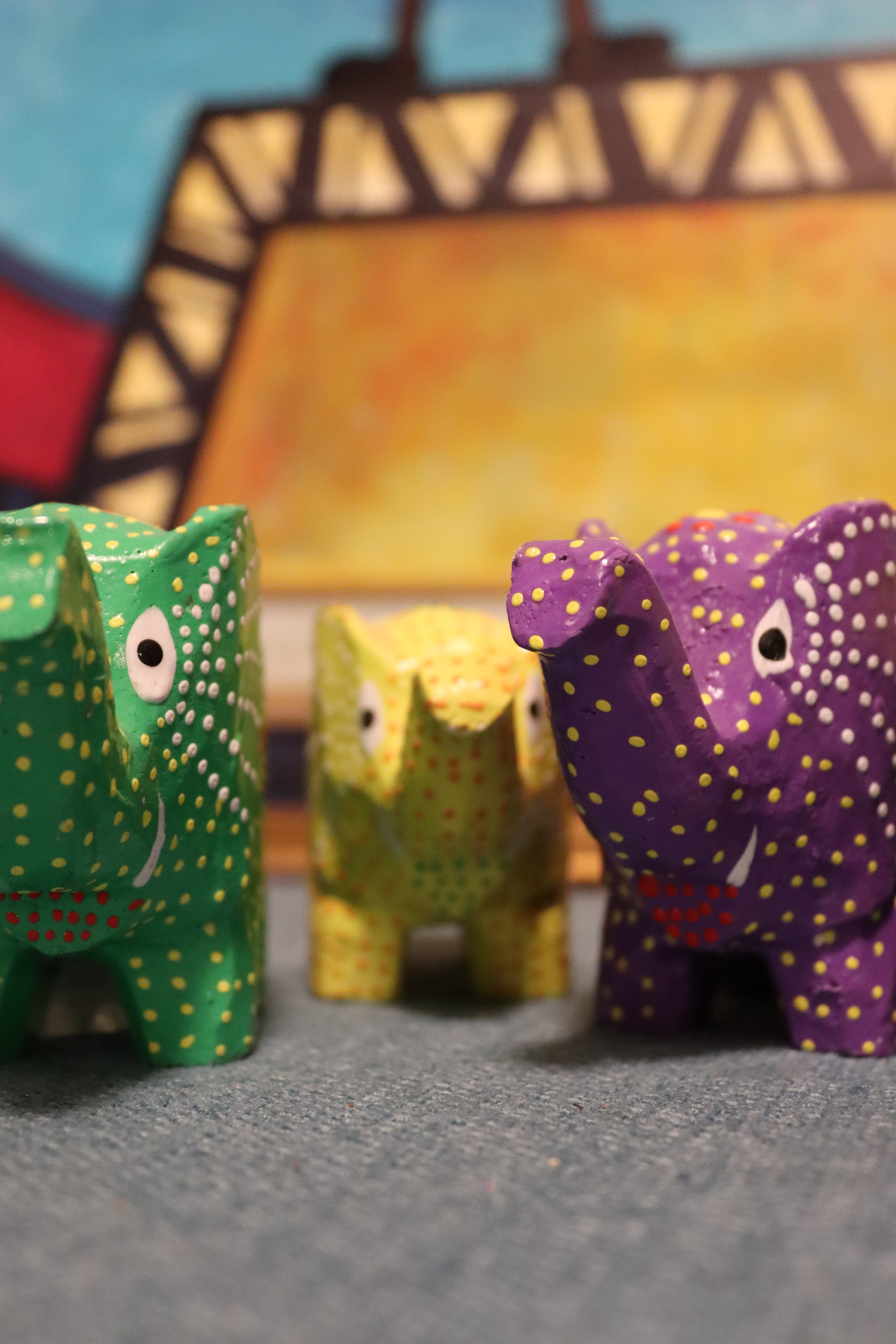 small size wooden elephant