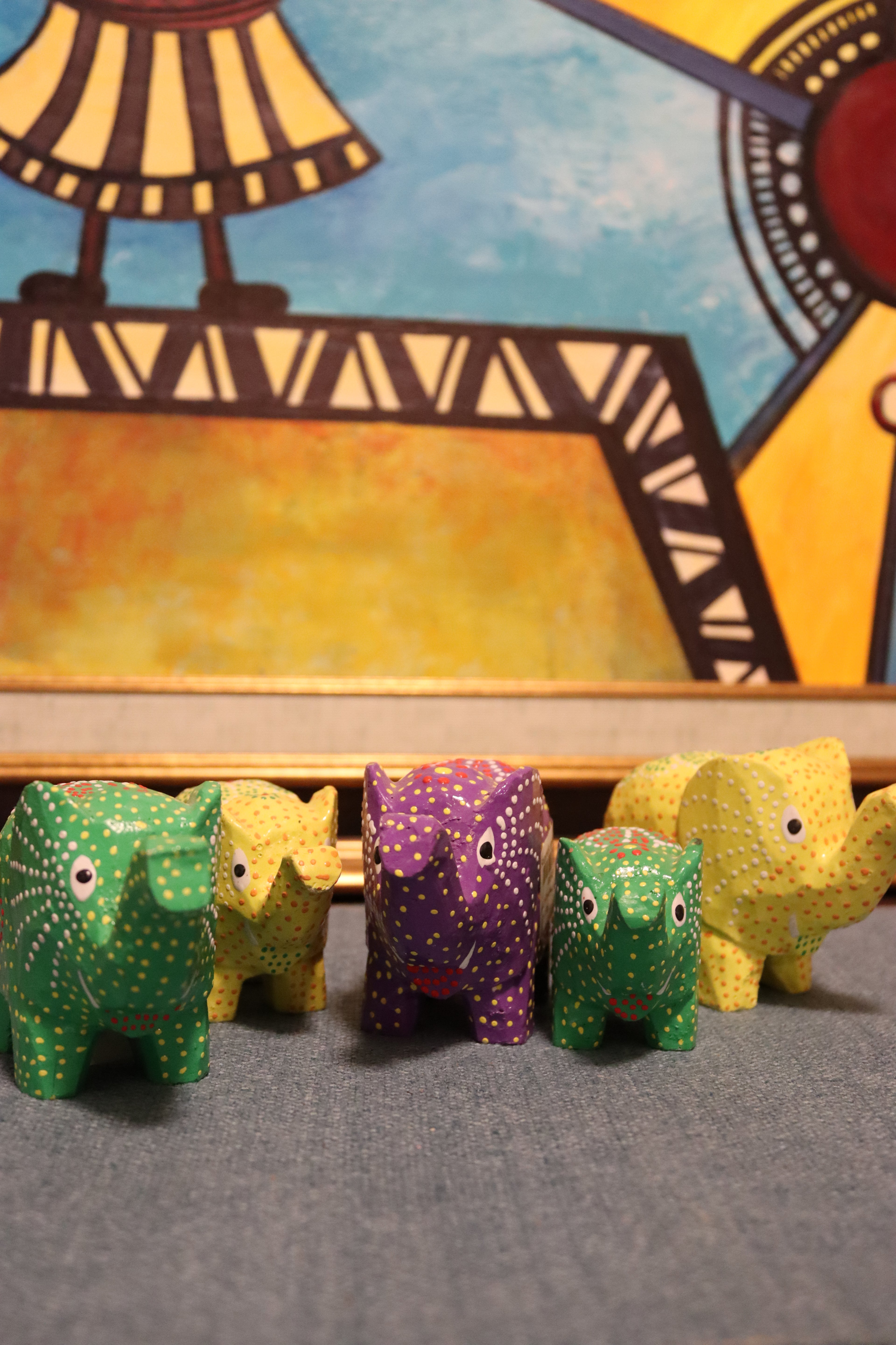 small size wooden elephant