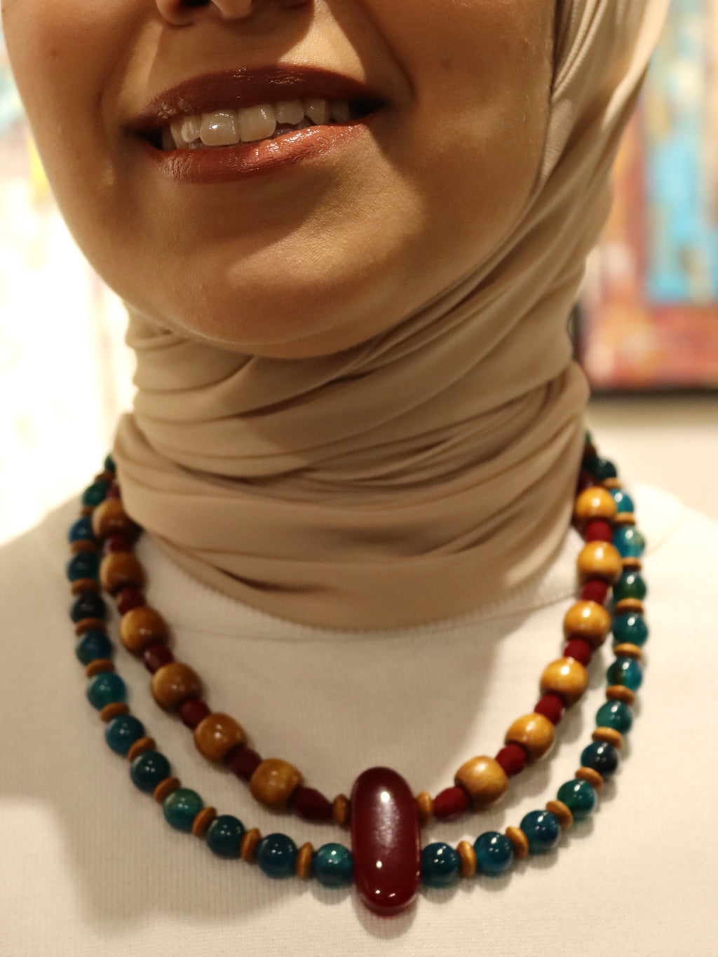 Desert Ember - Handemade layered necklace | Egyptian inspired