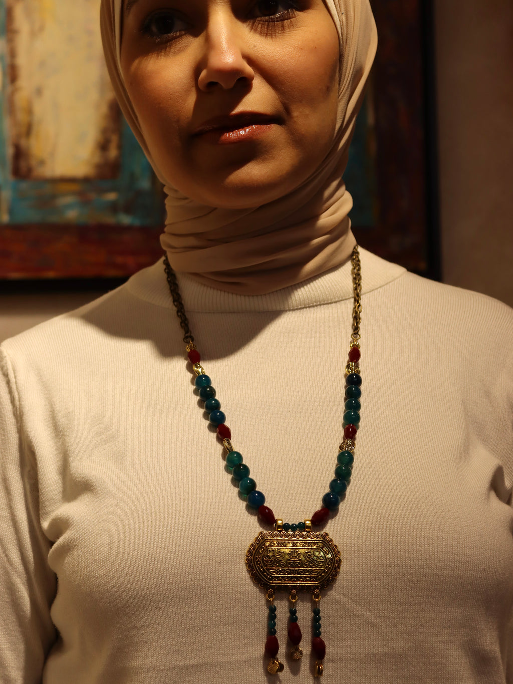 Sekhmet tide - Handmade agate stones necklace | Egyptian inspired
