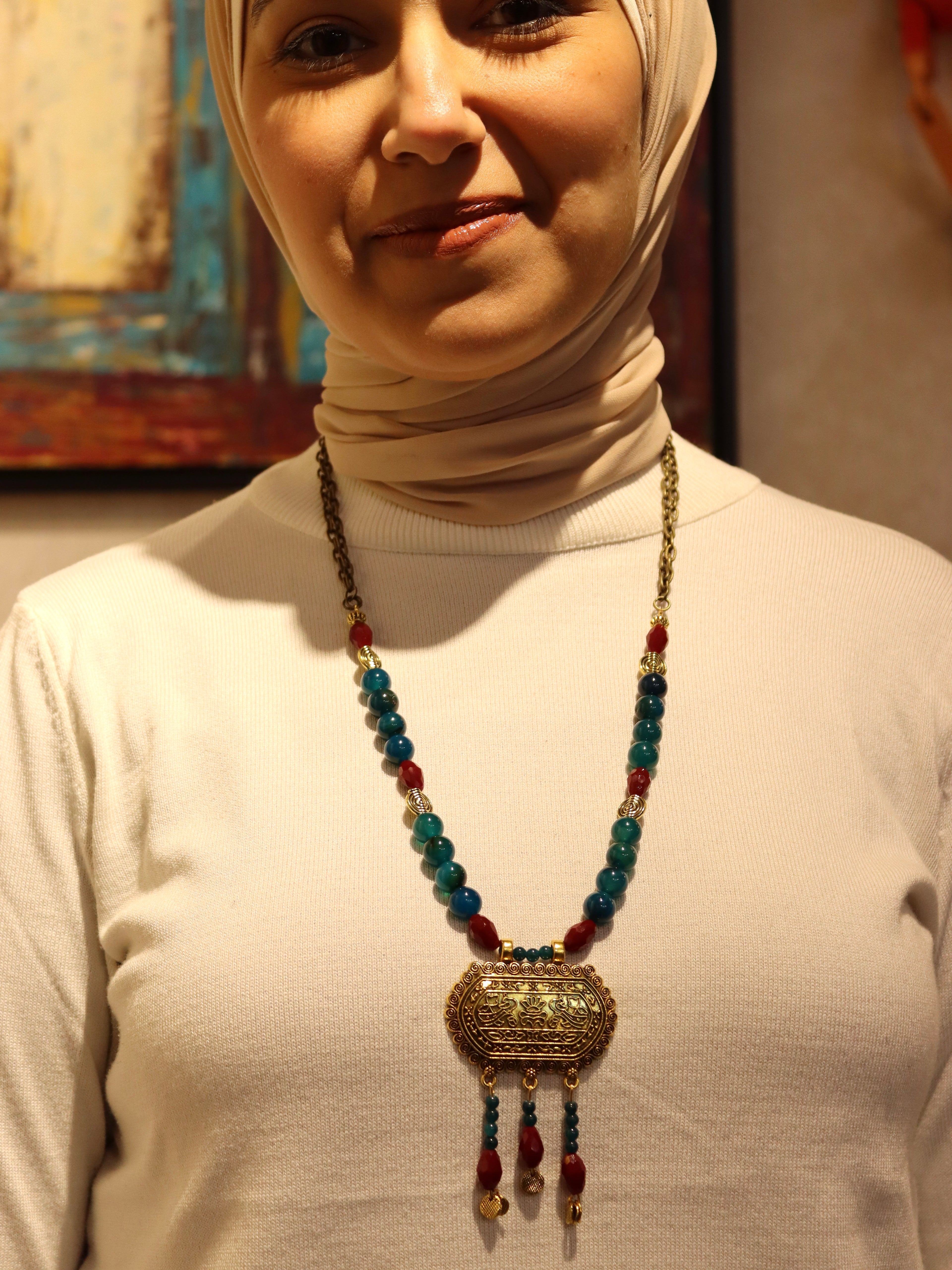 Sekhmet tide - Handmade agate stones necklace | Egyptian inspired