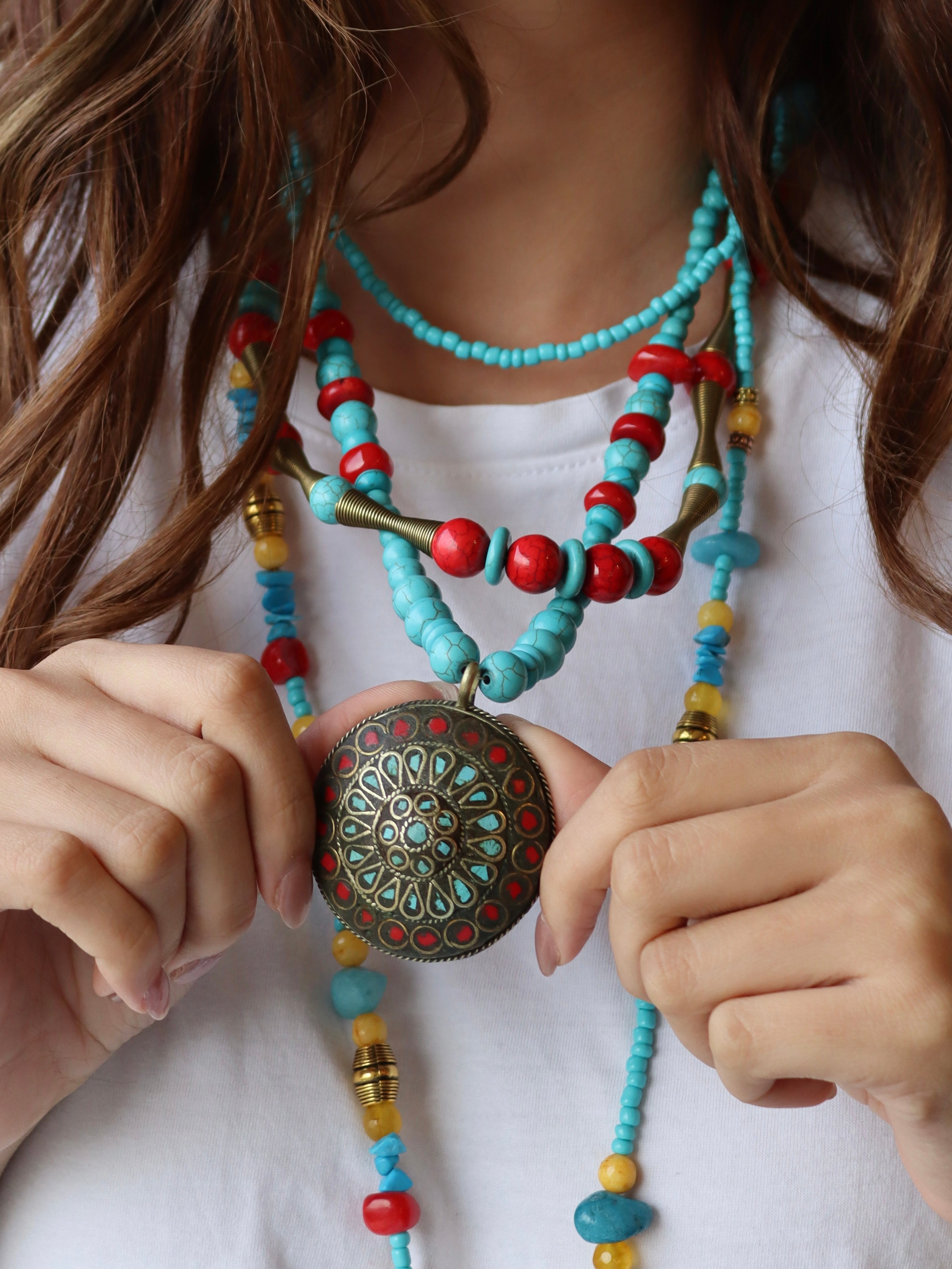 Natural stones mobile chain | Handmade jewelry