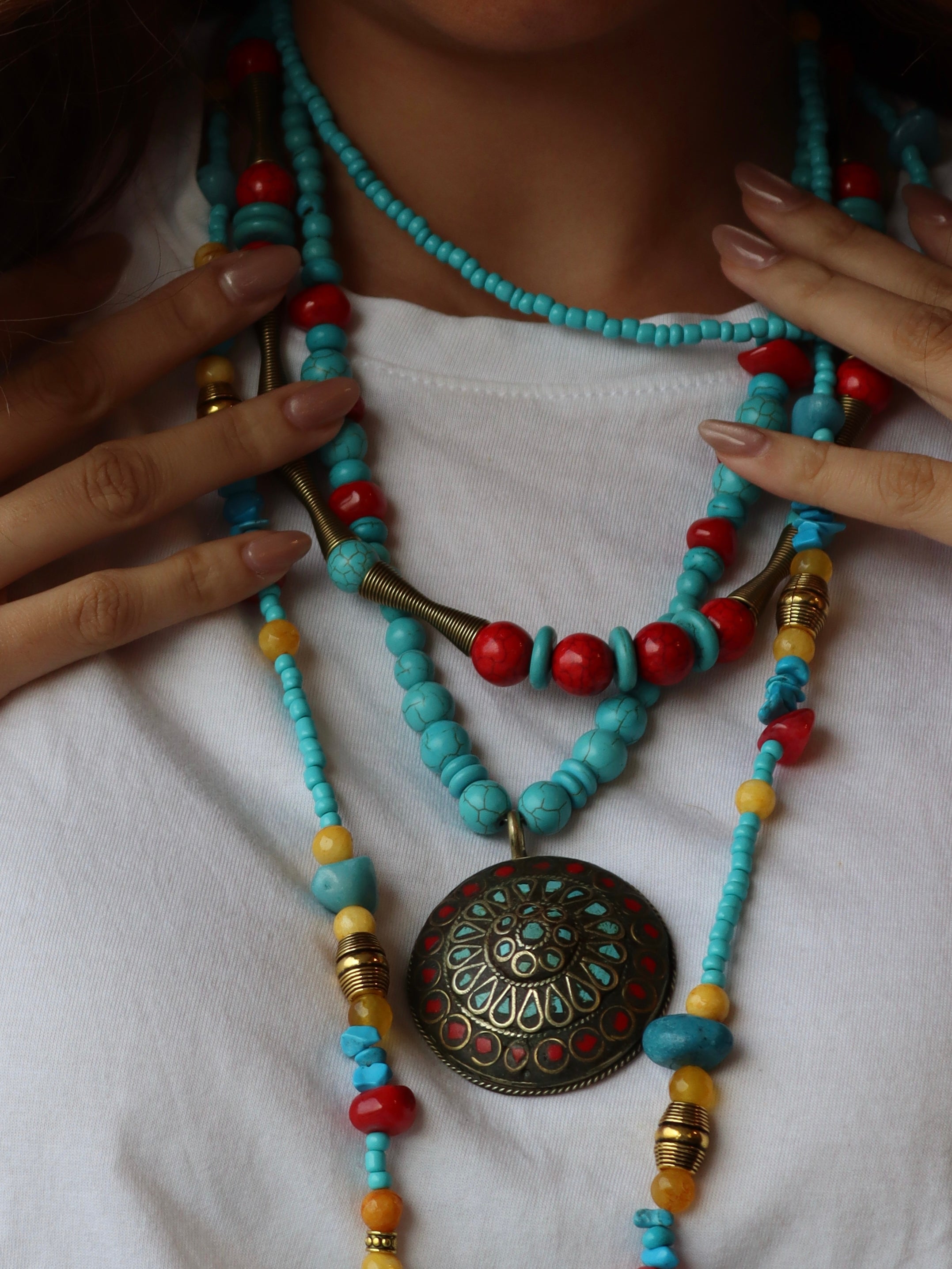 Natural stones mobile chain | Handmade jewelry