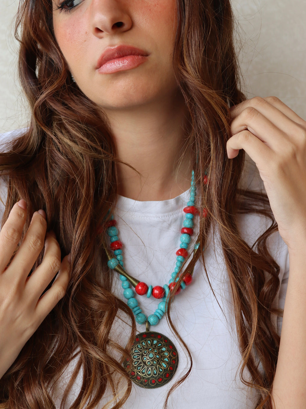 Natural stones mobile chain | Handmade jewelry