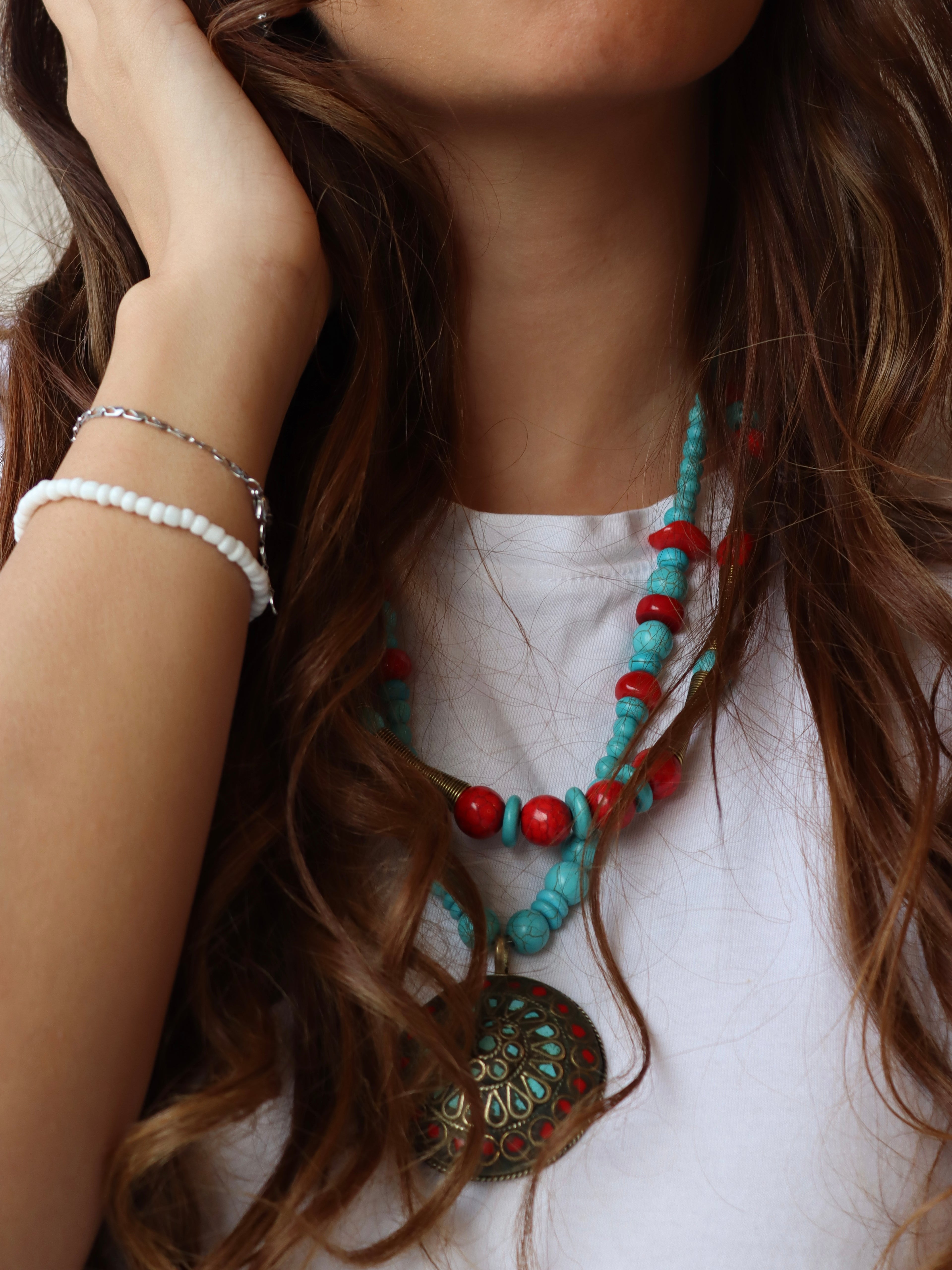 Natural stones mobile chain | Handmade jewelry